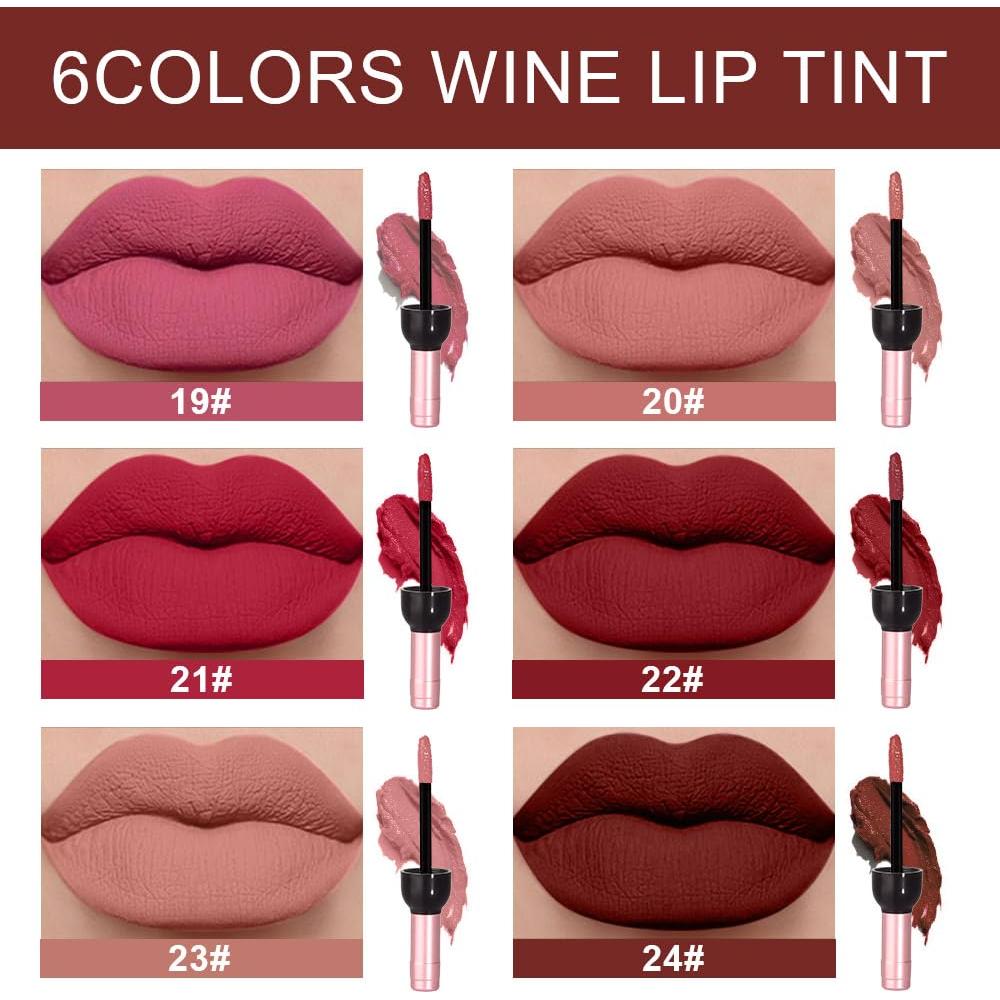 Set de 6 Tintes de Labios Larga Duración evpct - Vino y Mate