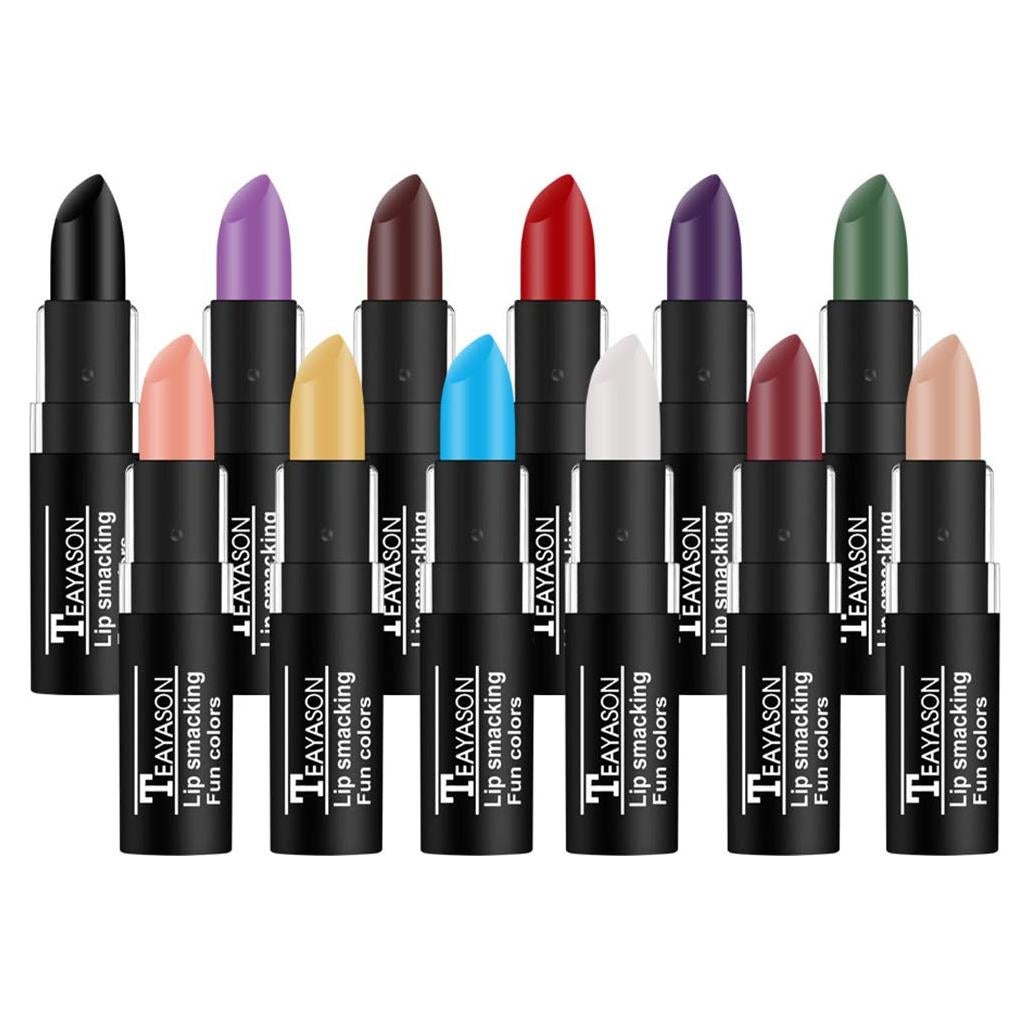 Juego de 12 Labiales Mate Petansy de Larga Duración e Impermeables