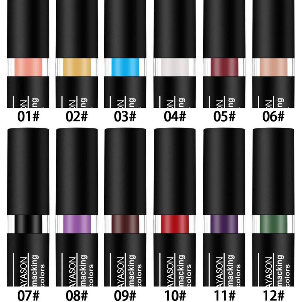 Juego de 12 Labiales Mate Petansy de Larga Duración e Impermeables