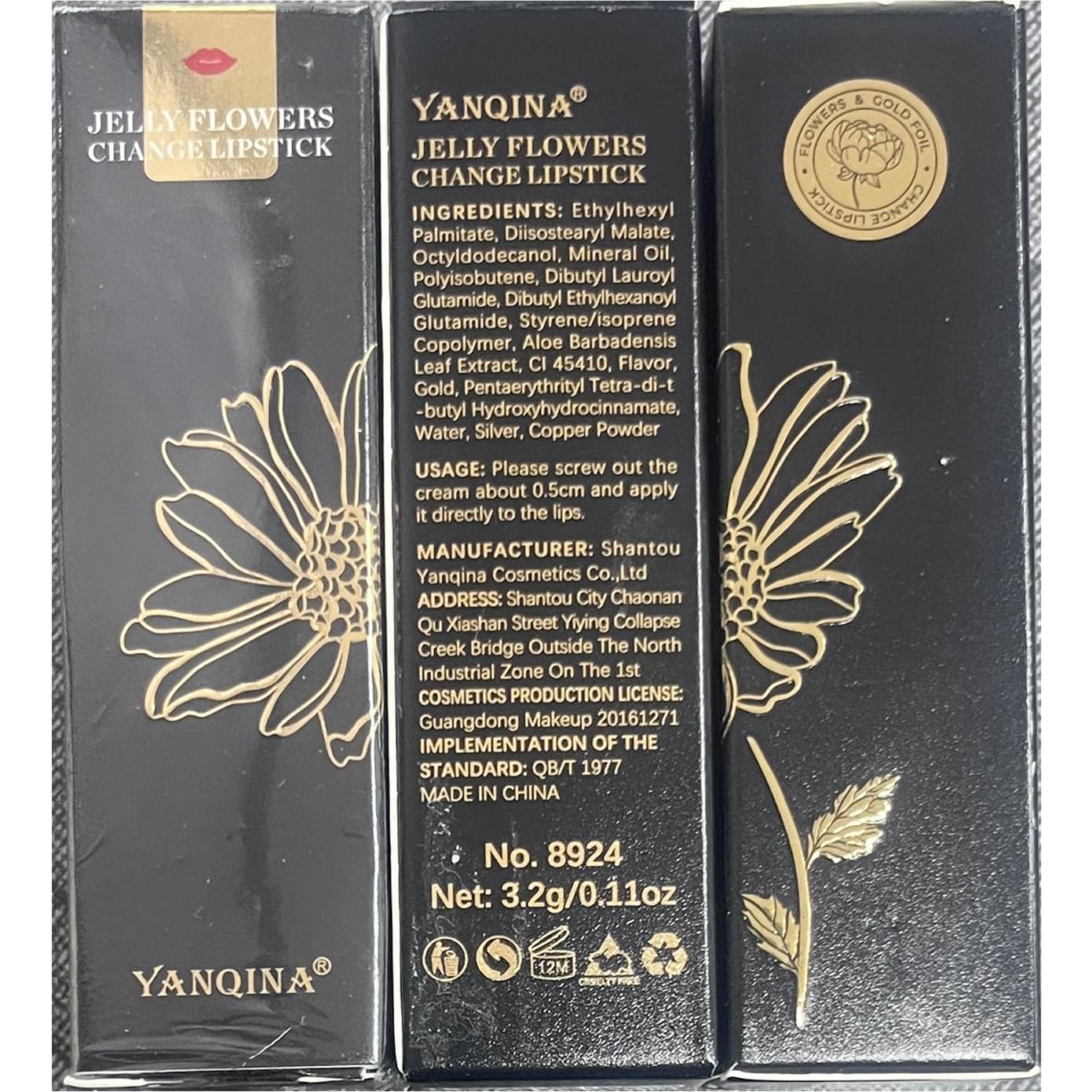 Juego de 3 Pintalabios de Gel Bekoeen con Flor Cambiante