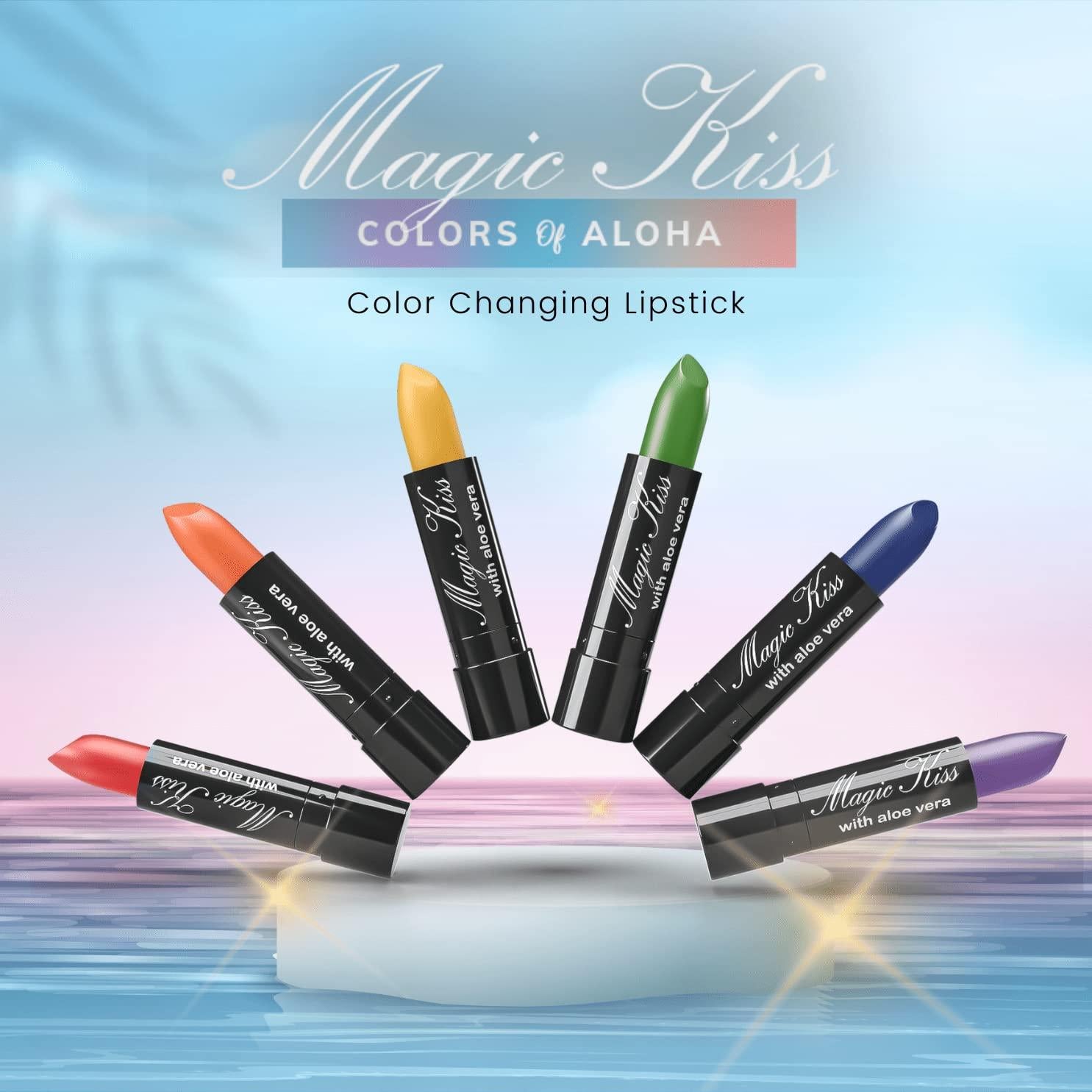 Paquete de 6 Lápices Labiales Magic Kiss Cambiantes