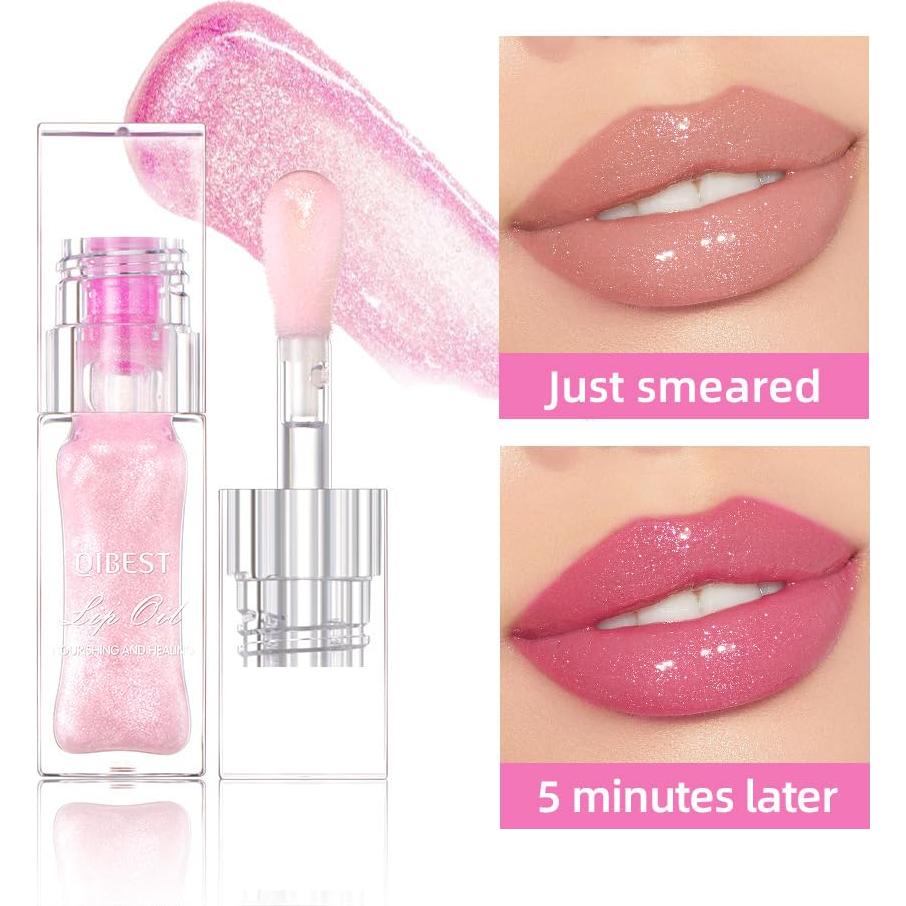 Aceite de Labios FYEBOO 8.5 ml Cambia de Color Hidratante Rosa