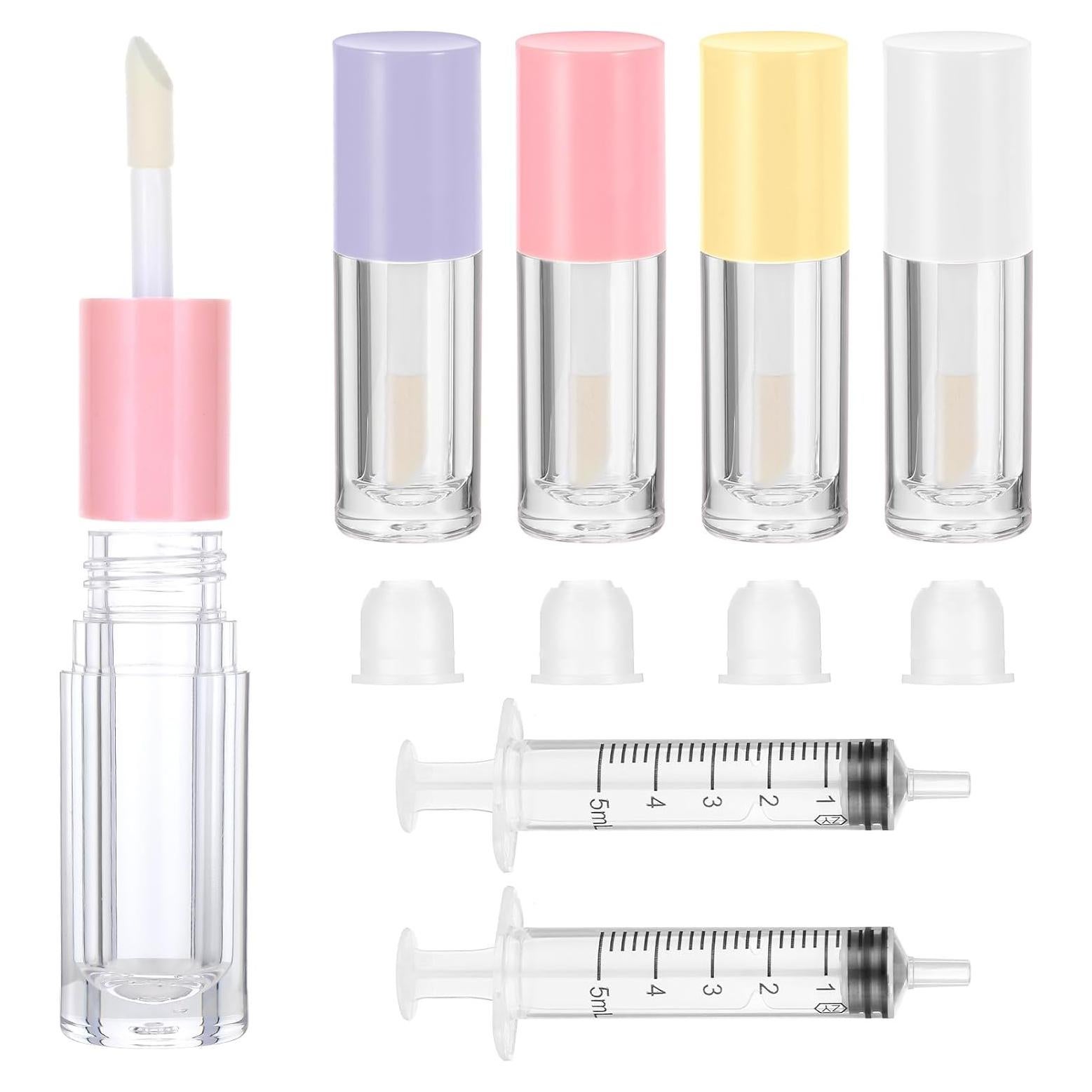 4 Tubos Vacíos de Brillo Labial 6ml Apausvcm - Recargables
