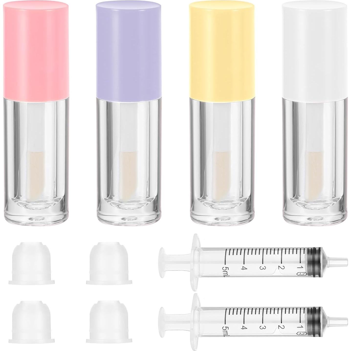 4 Tubos Vacíos de Brillo Labial 6ml Apausvcm - Recargables