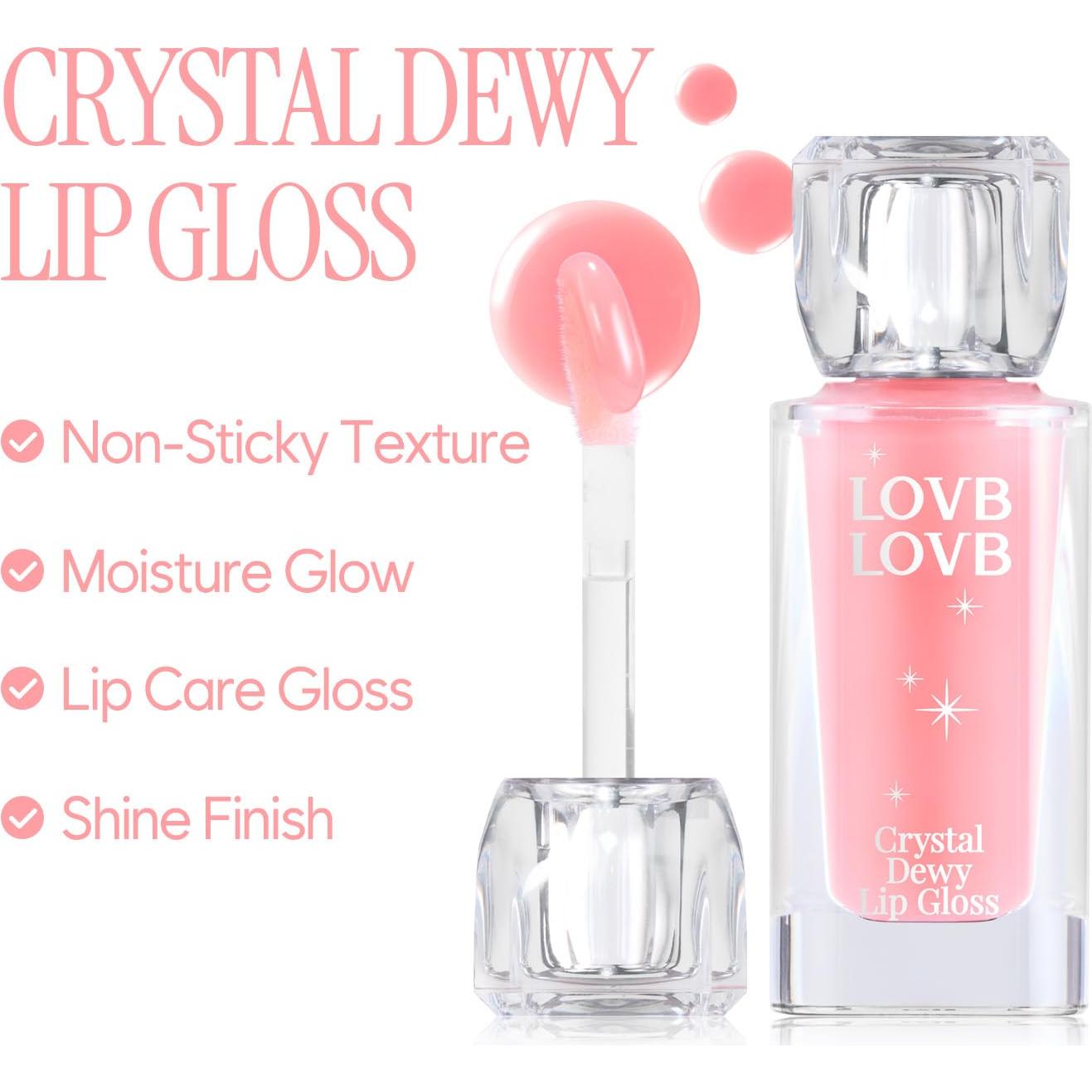 Brillo Labial Crystal Dewy Cuidado Hidratante 4.8g Rosa