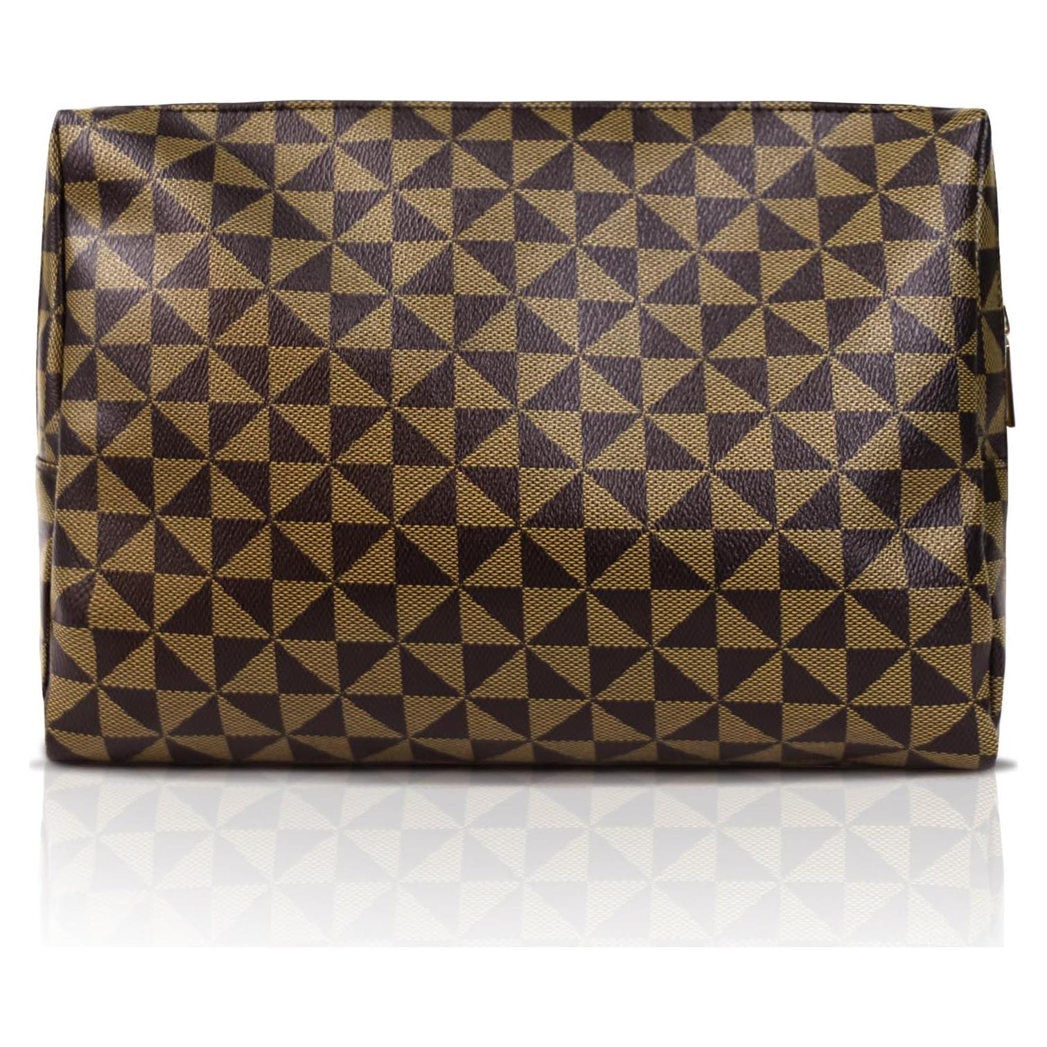 Bolsa de Maquillaje de Cuero Retro Chic Hx008 - Impermeable