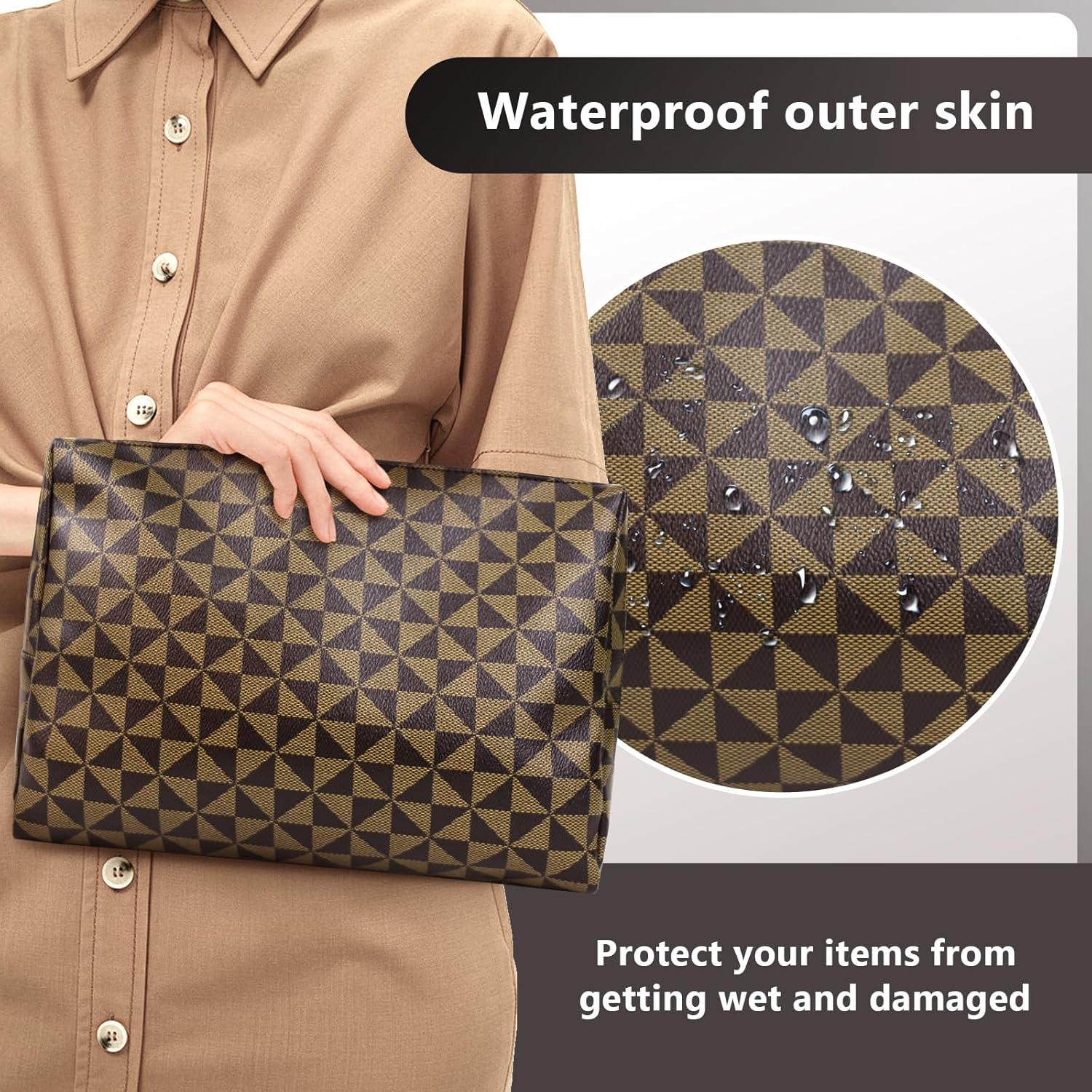 Bolsa de Maquillaje de Cuero Retro Chic Hx008 - Impermeable