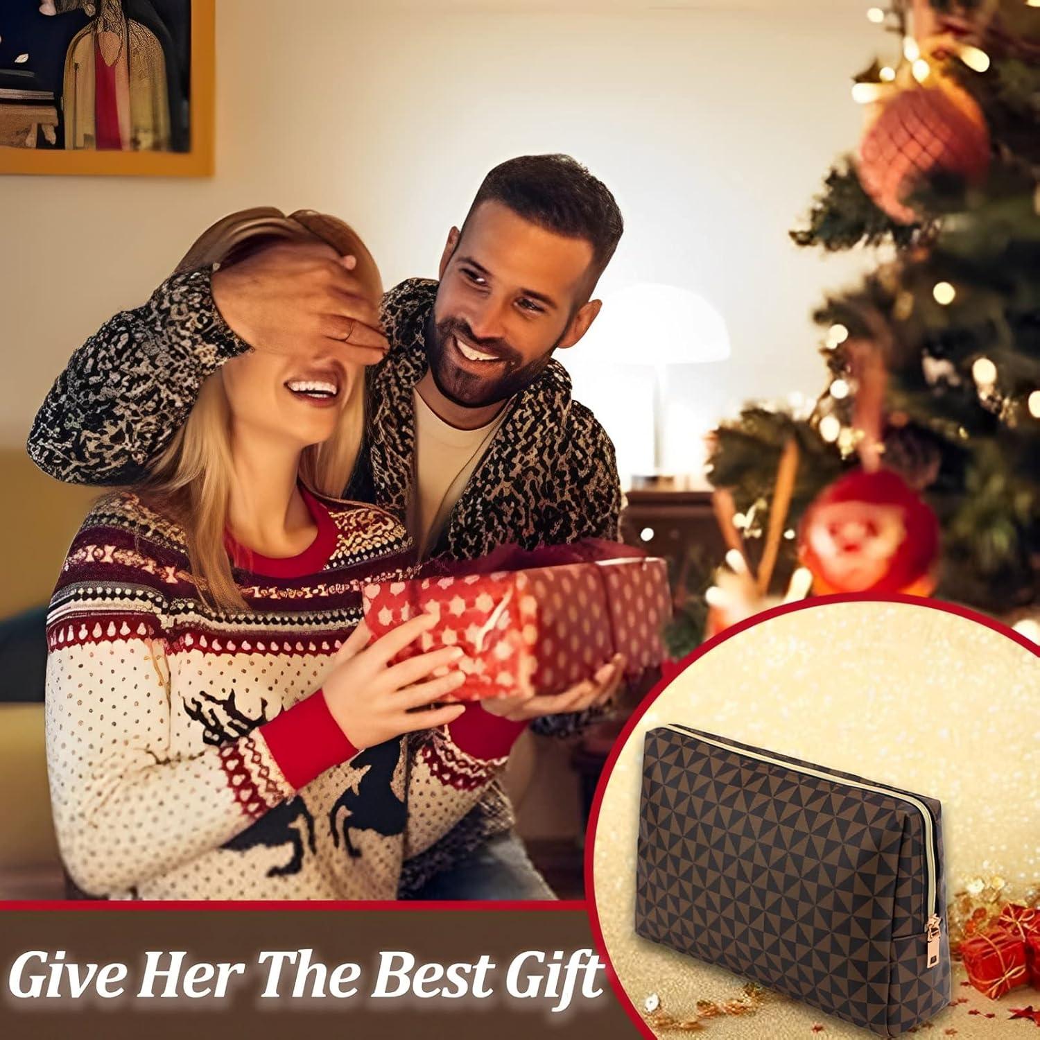 Bolsa de Maquillaje de Cuero Retro Chic Hx008 - Impermeable