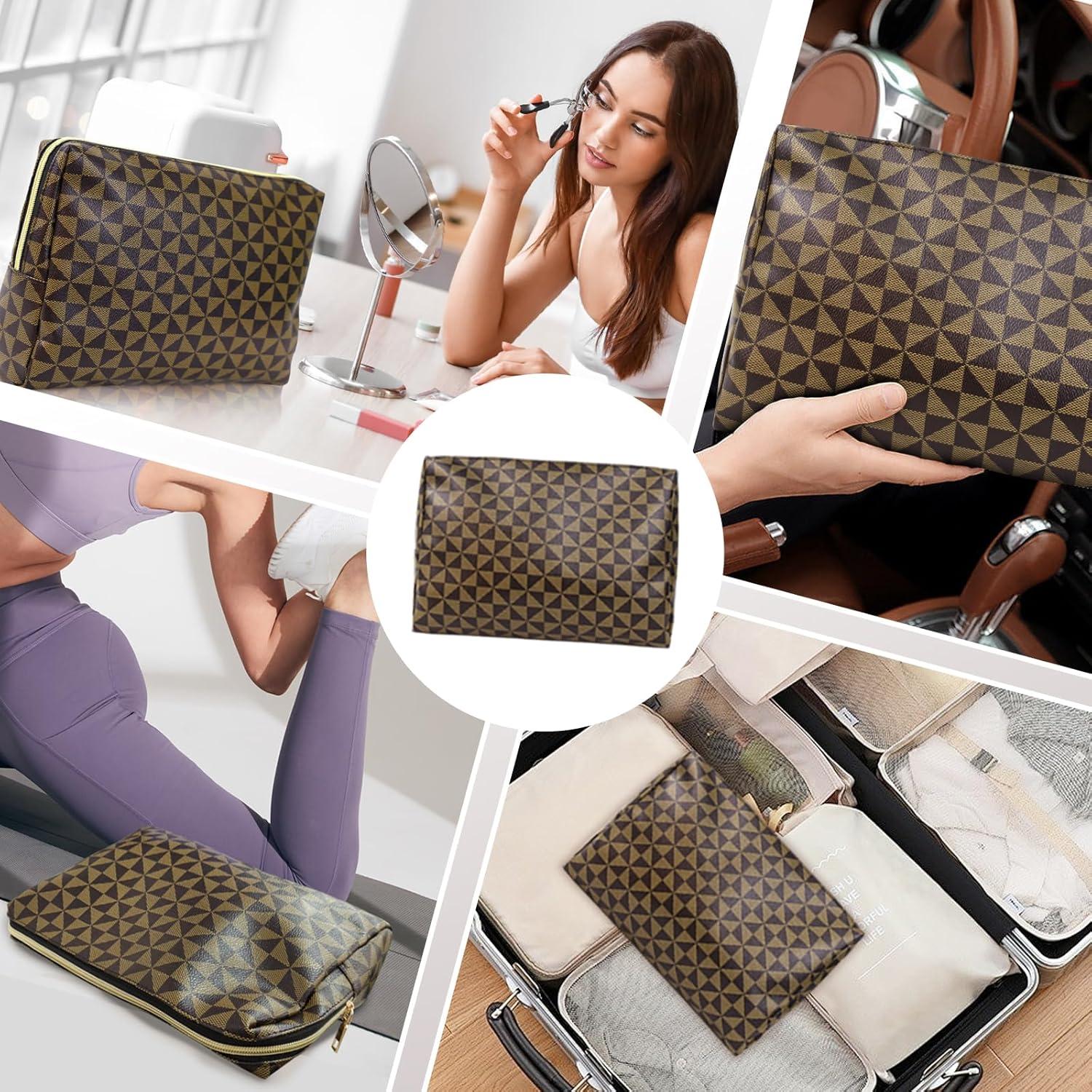 Bolsa de Maquillaje de Cuero Retro Chic Hx008 - Impermeable