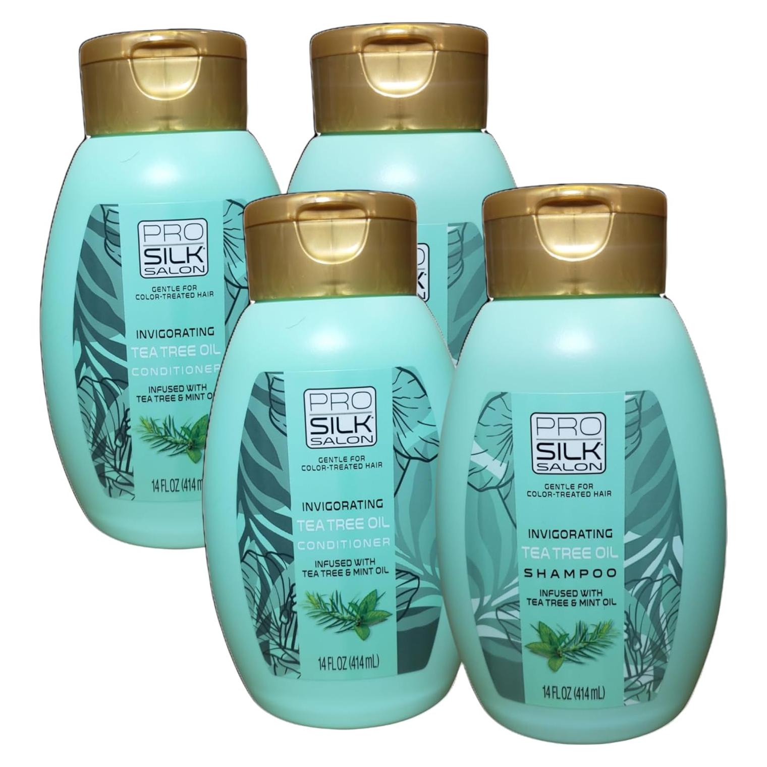 Champú y Acondicionador Pro Silk con Aceite de Árbol de Té y Menta 396g