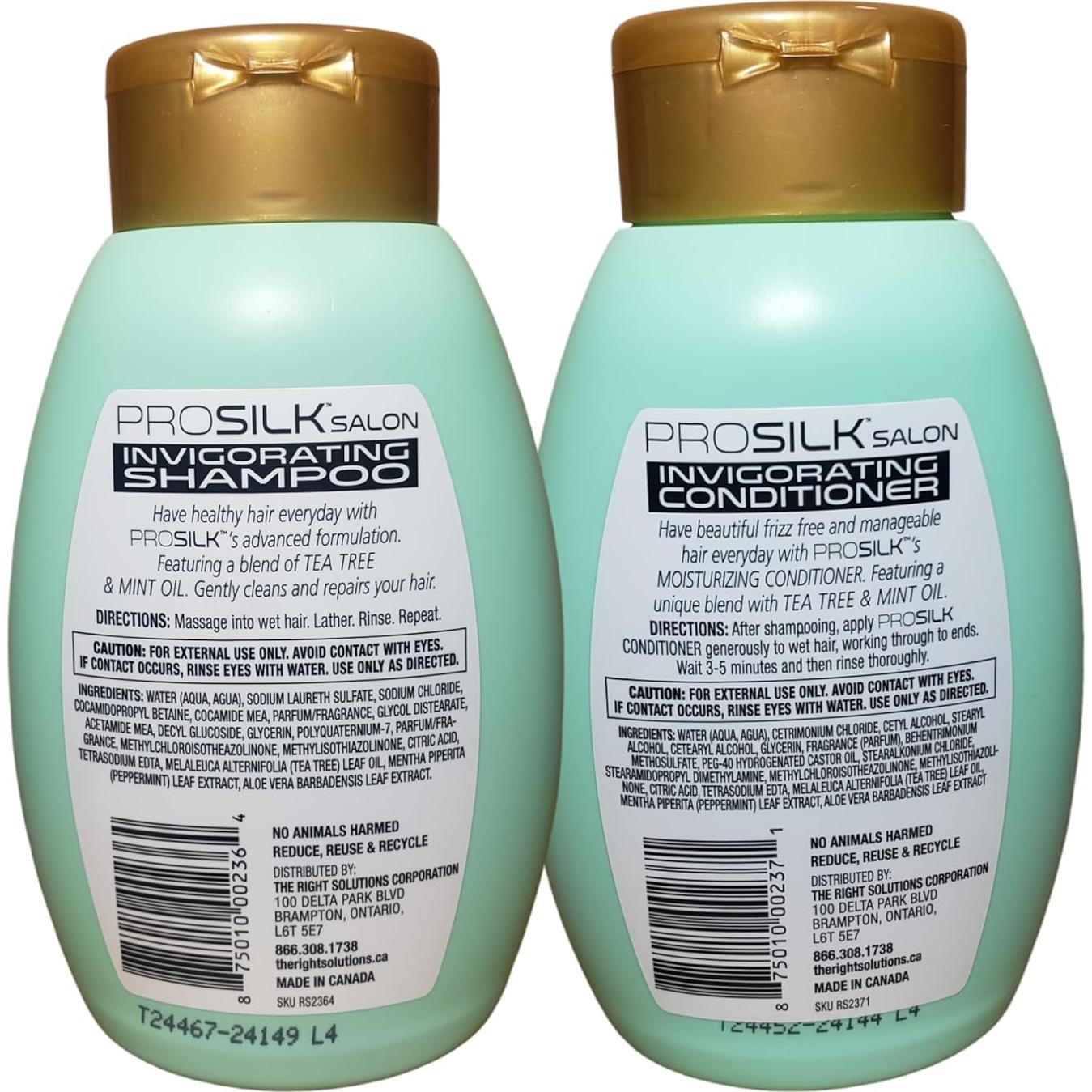 Champú y Acondicionador Pro Silk con Aceite de Árbol de Té y Menta 396g