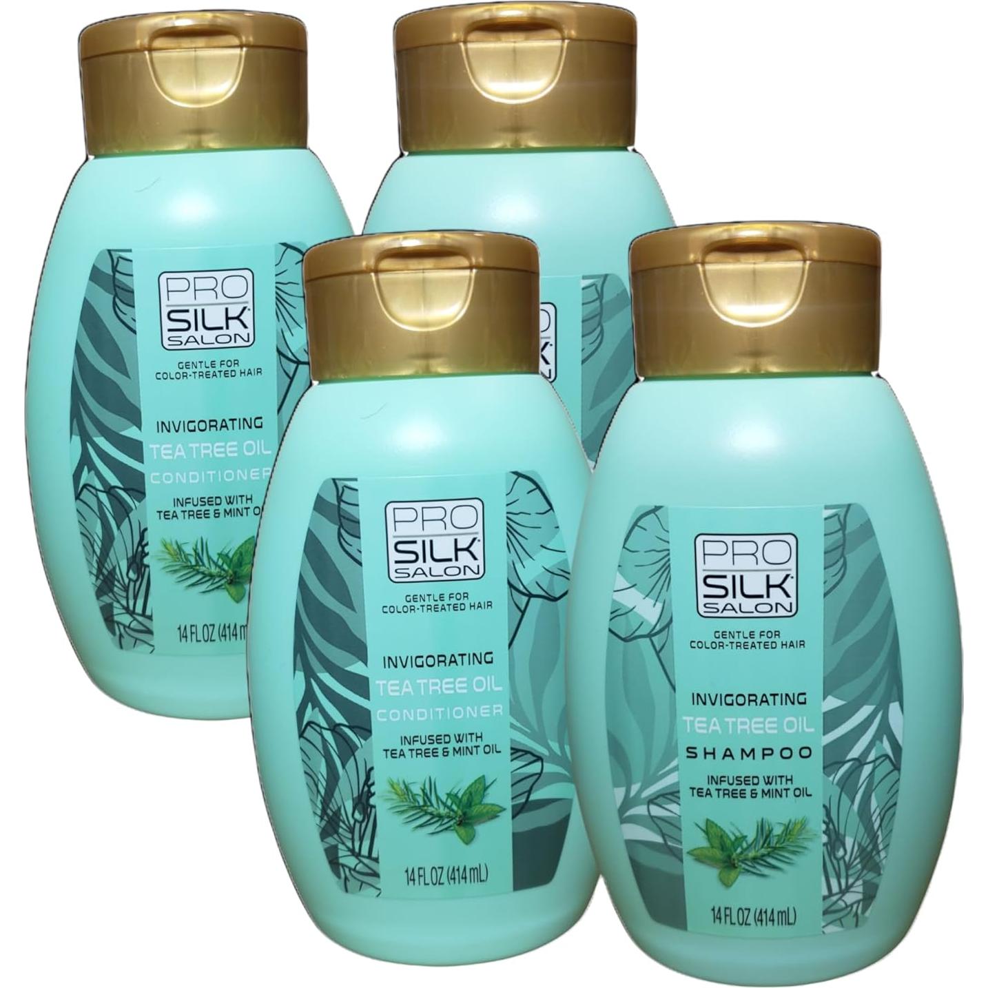 Champú y Acondicionador Pro Silk con Aceite de Árbol de Té y Menta 396g