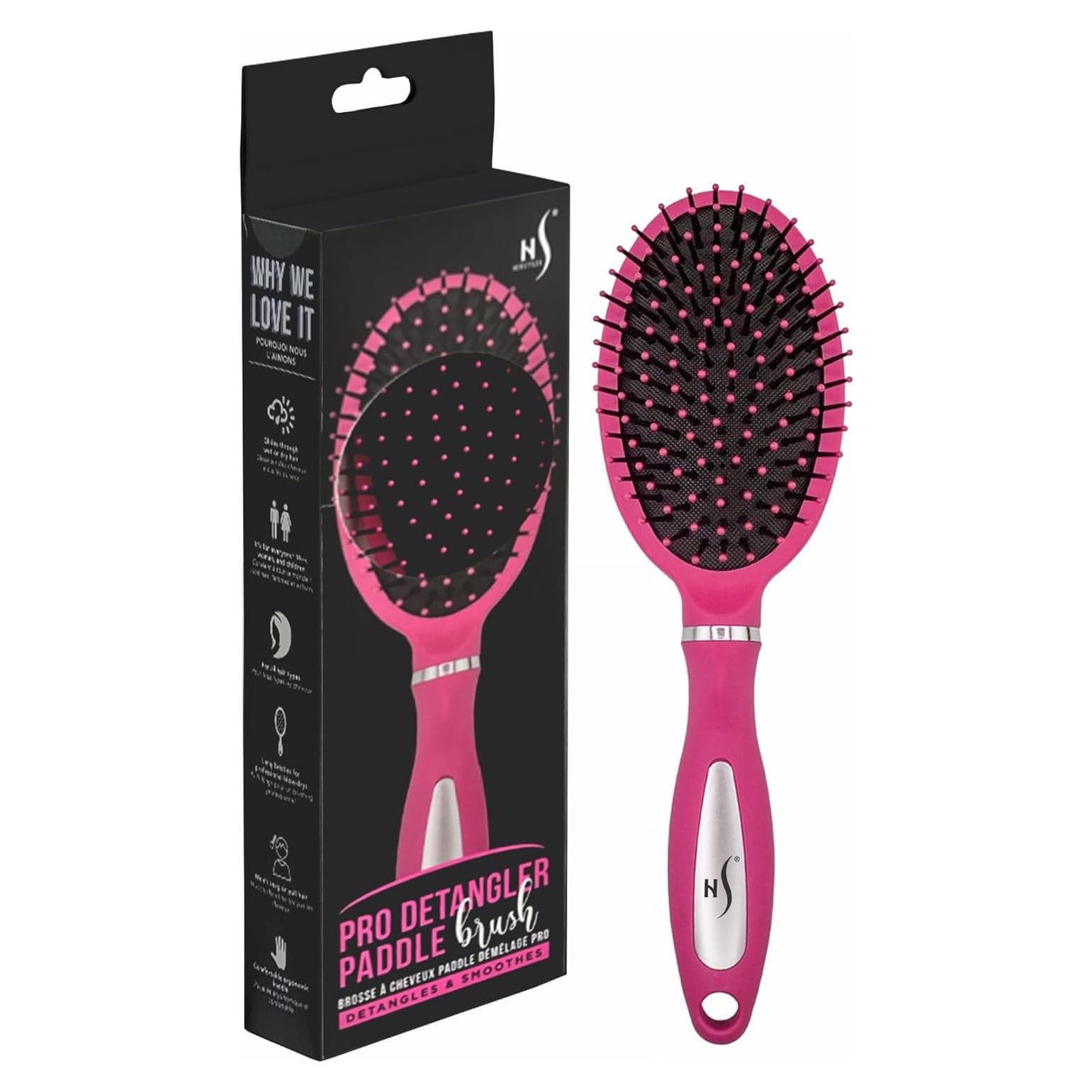 Cepillo Desenredante Herstyler Rosa para Cabello Grueso 27.7cm