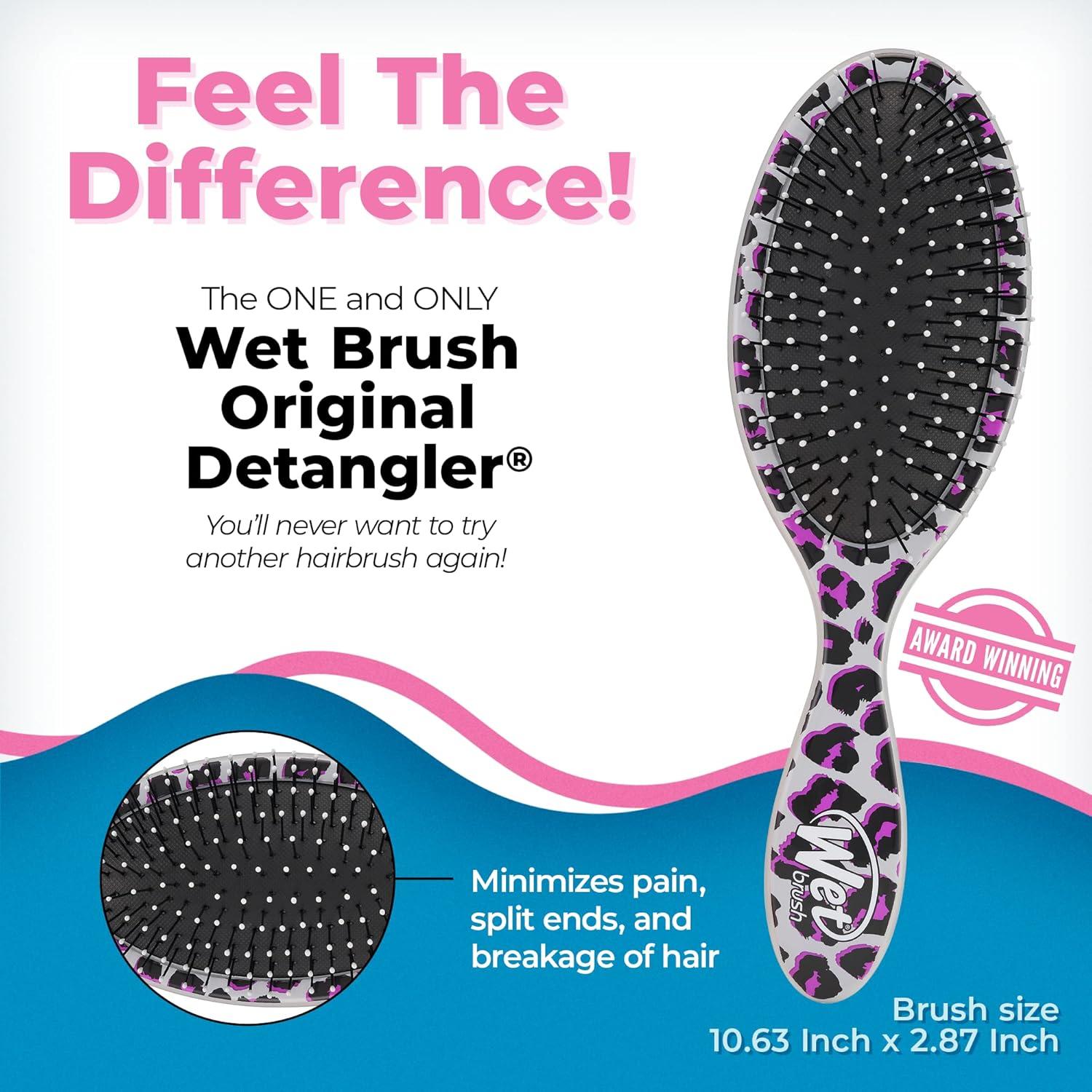 Cepillo Desenredante Wet Brush Leopardo Rosa - Paquete de 2