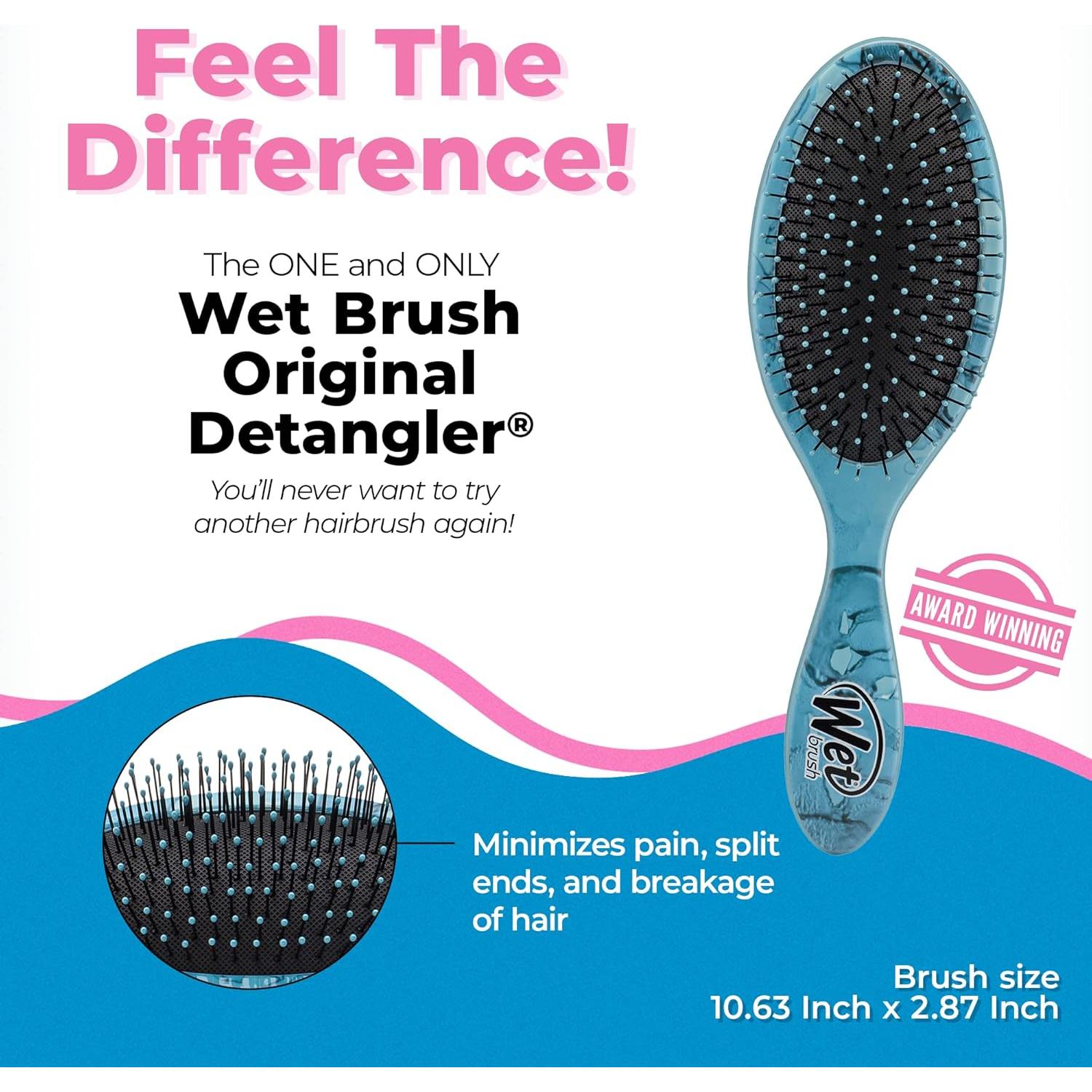 Cepillo Desenredante Wet Brush Original Azul Ártico - Paquete de 2