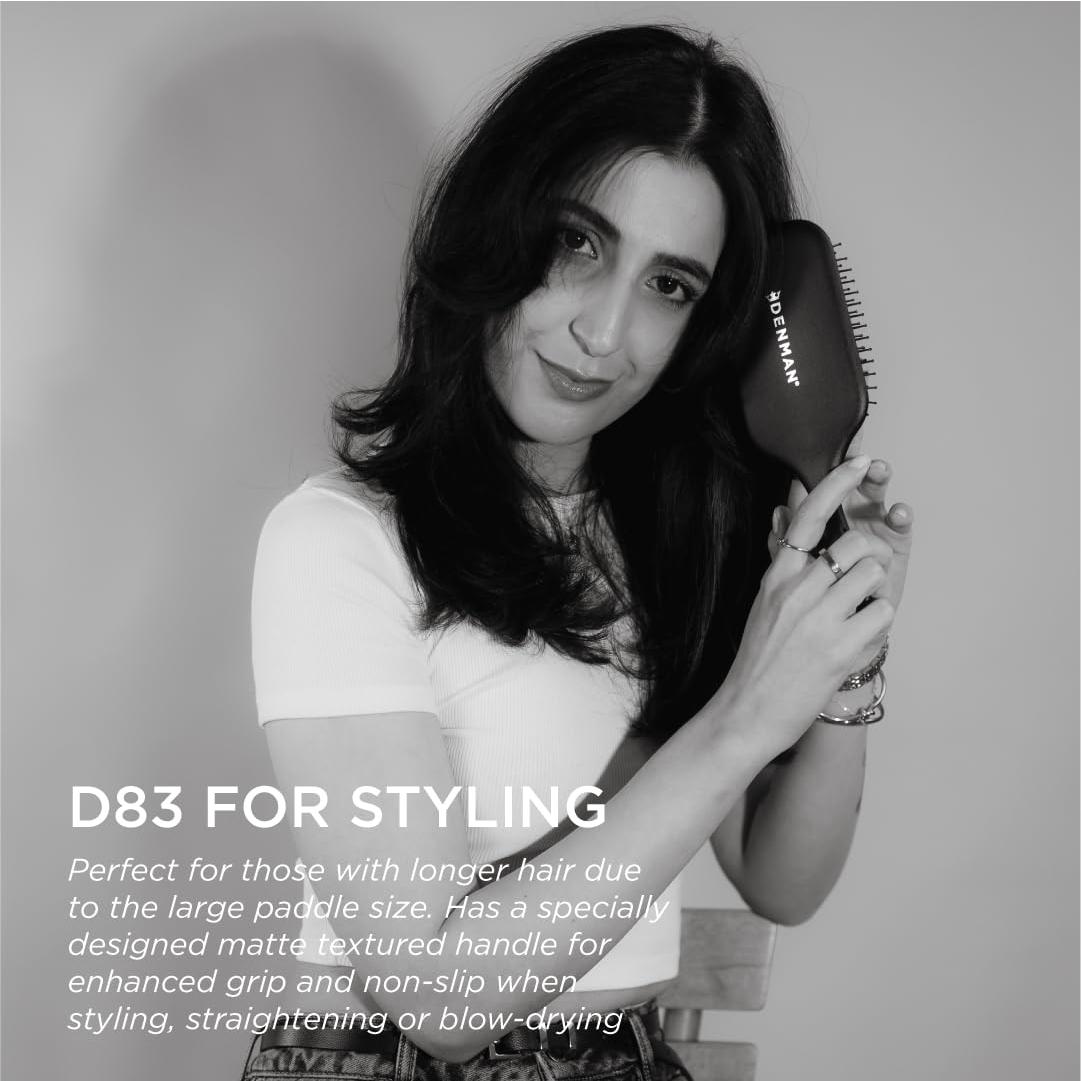Cepillo Paddle Suave Denman D83 para Desenredar y Estilizar