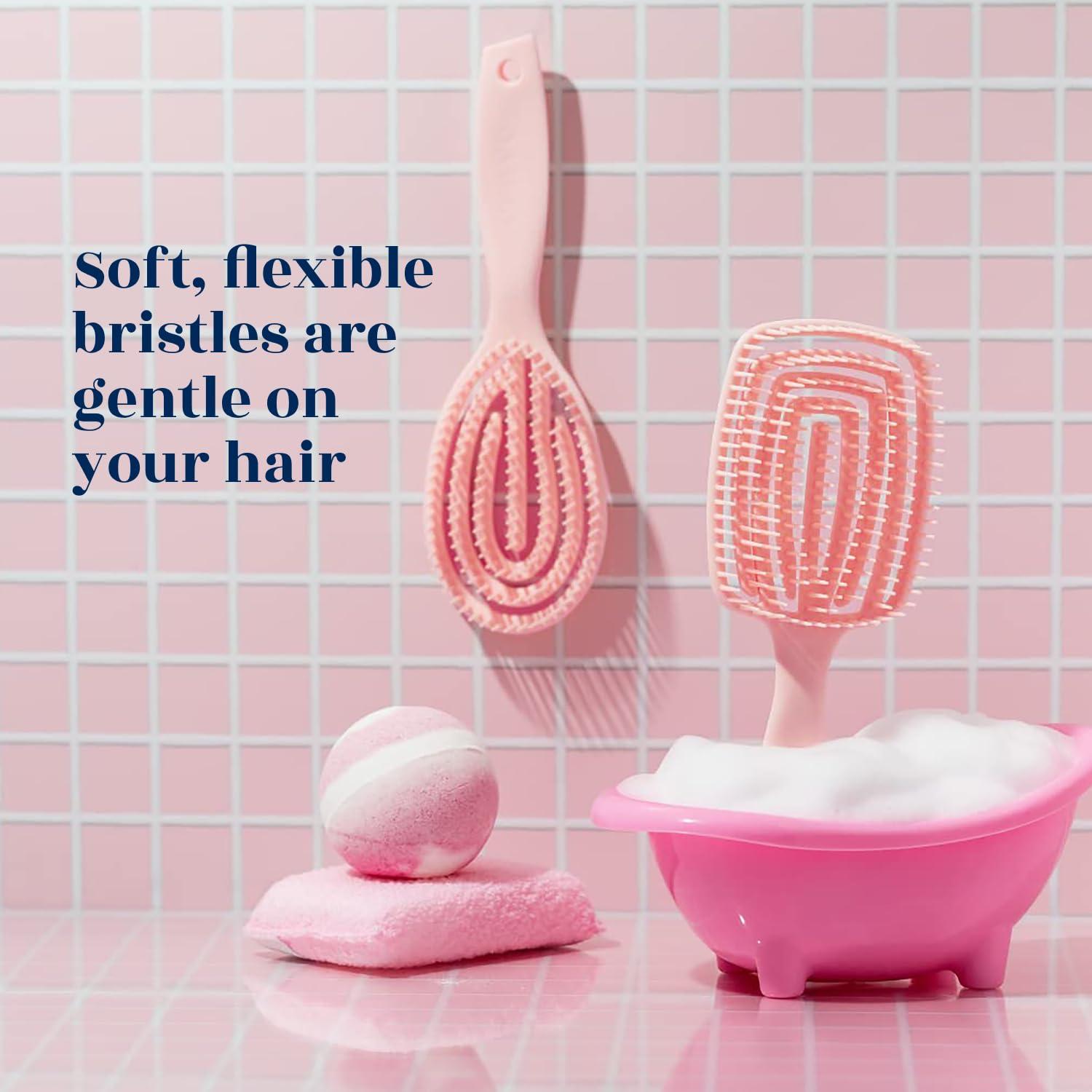 Cepillo Desenredante Crave Naturals Rosa para Cabello Grueso