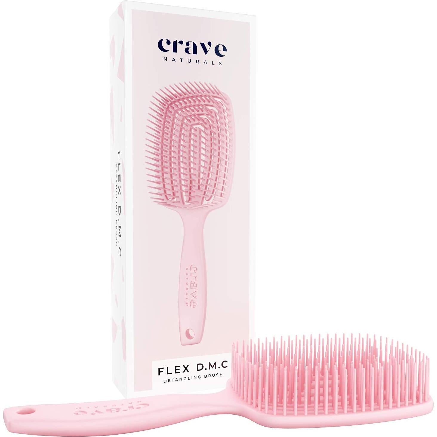 Cepillo Desenredante Crave Naturals Rosa para Cabello Grueso