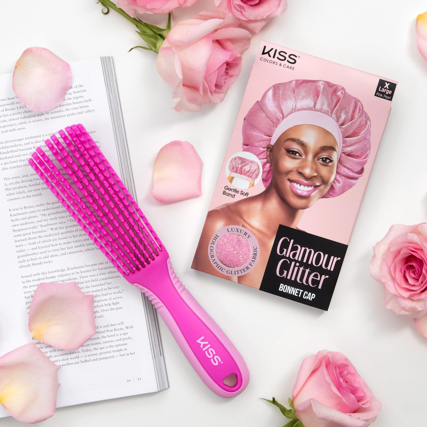 Cepillo Desenredador KISS Colores y Cuidado Rosa 9-Filas