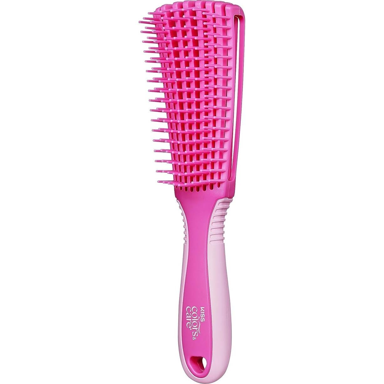 Cepillo Desenredador KISS Colores y Cuidado Rosa 9-Filas