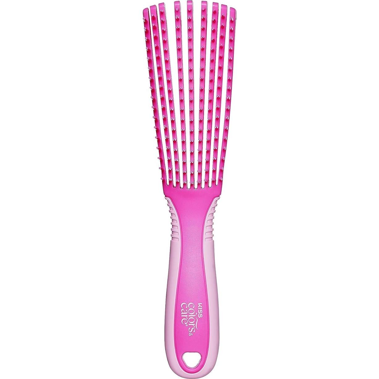Cepillo Desenredador KISS Colores y Cuidado Rosa 9-Filas