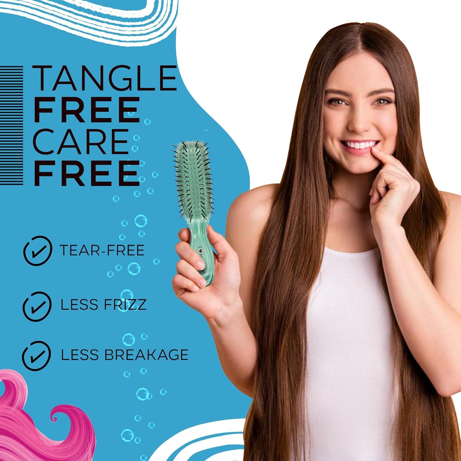 Cepillo Desenredante Amo Mi Cabello Tangle Teezer Mediano Verde