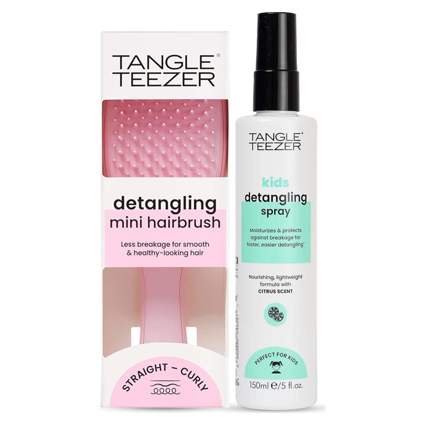 Spray Desenredante Tangle Teezer + Mini Cepillo Rosa para Niños