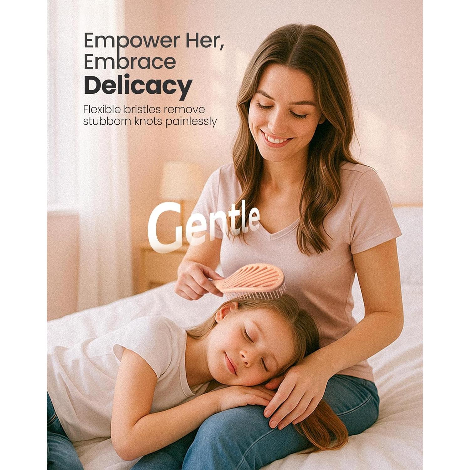 Cepillo Desenredante Húmedo Seco AIMIKE LuxeSilk 23x7.5cm