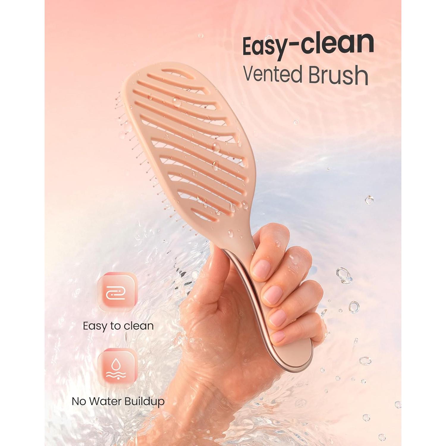 Cepillo Desenredante Húmedo Seco AIMIKE LuxeSilk 23x7.5cm