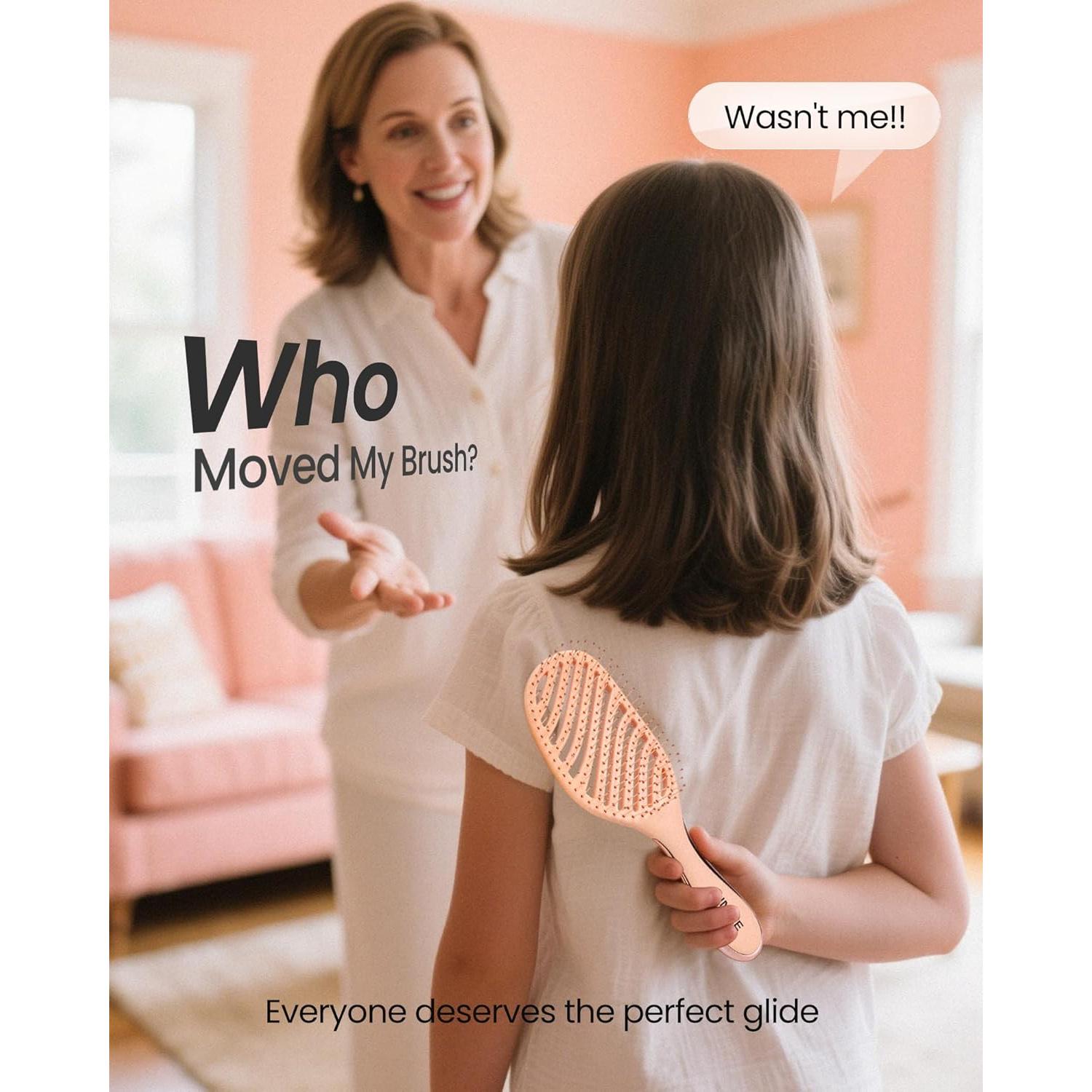 Cepillo Desenredante Húmedo Seco AIMIKE LuxeSilk 23x7.5cm