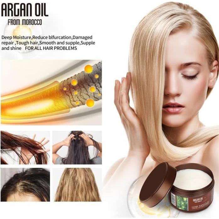 Mascarilla Hidratante de Aceite de Argán NUSPA 200ml para Cabello Seco