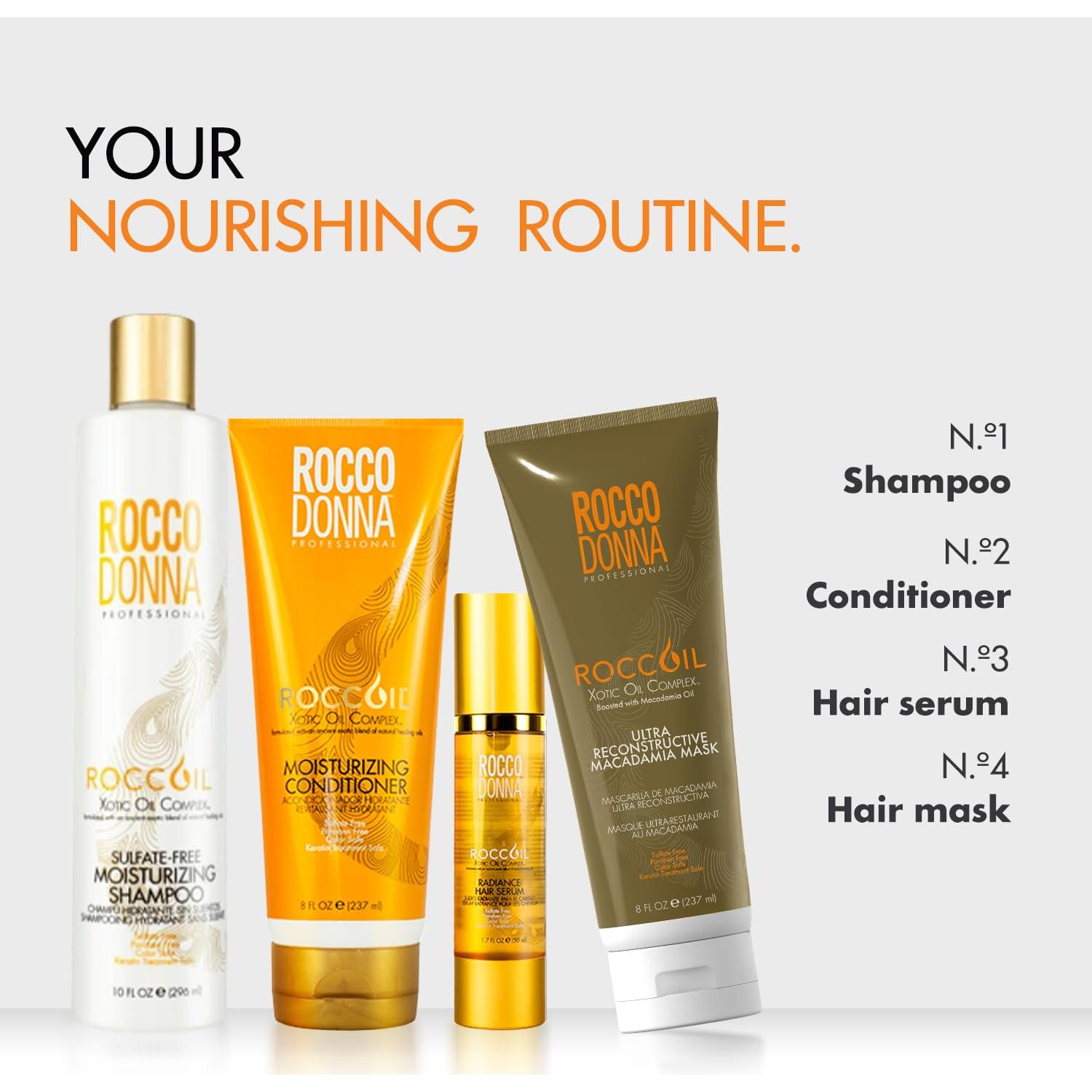 Rocco Donna Máscara Ultra Reconstrucción Macadamia 226.8 g - Cabello Seco y Dañado