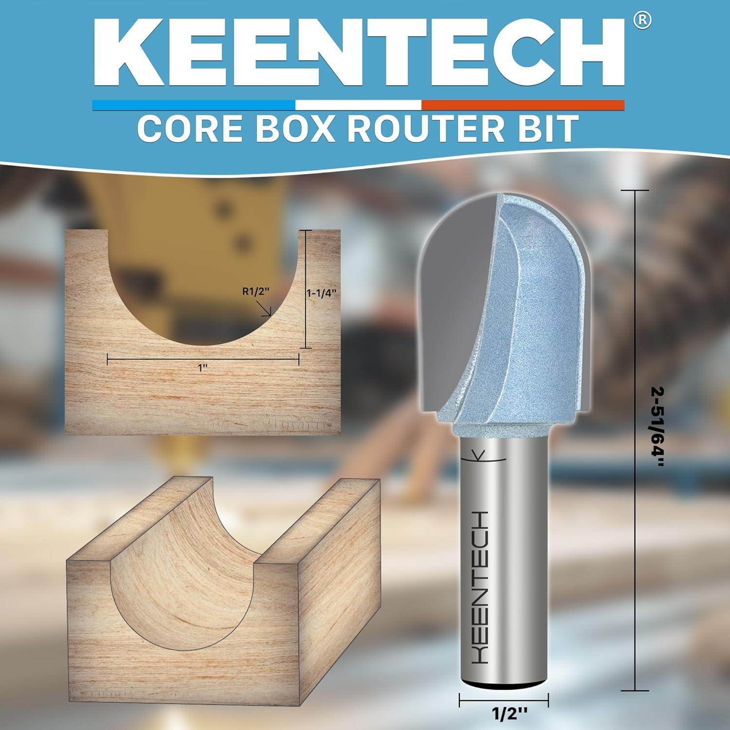 Broca de Router KEENTECH 1/2" Eje 32mm Profundidad 32mm