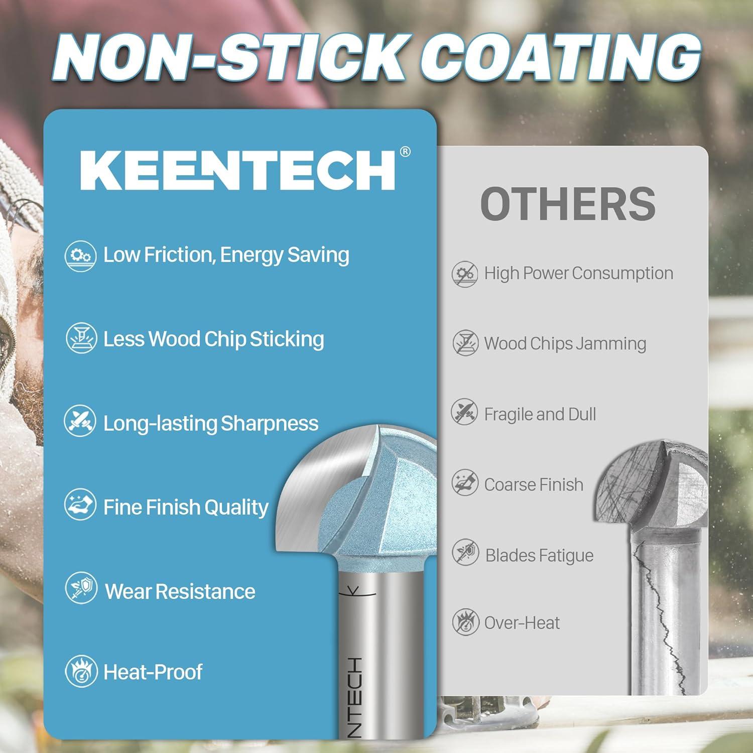 Broca de Router KEENTECH 1/2" Eje 32mm Profundidad 32mm