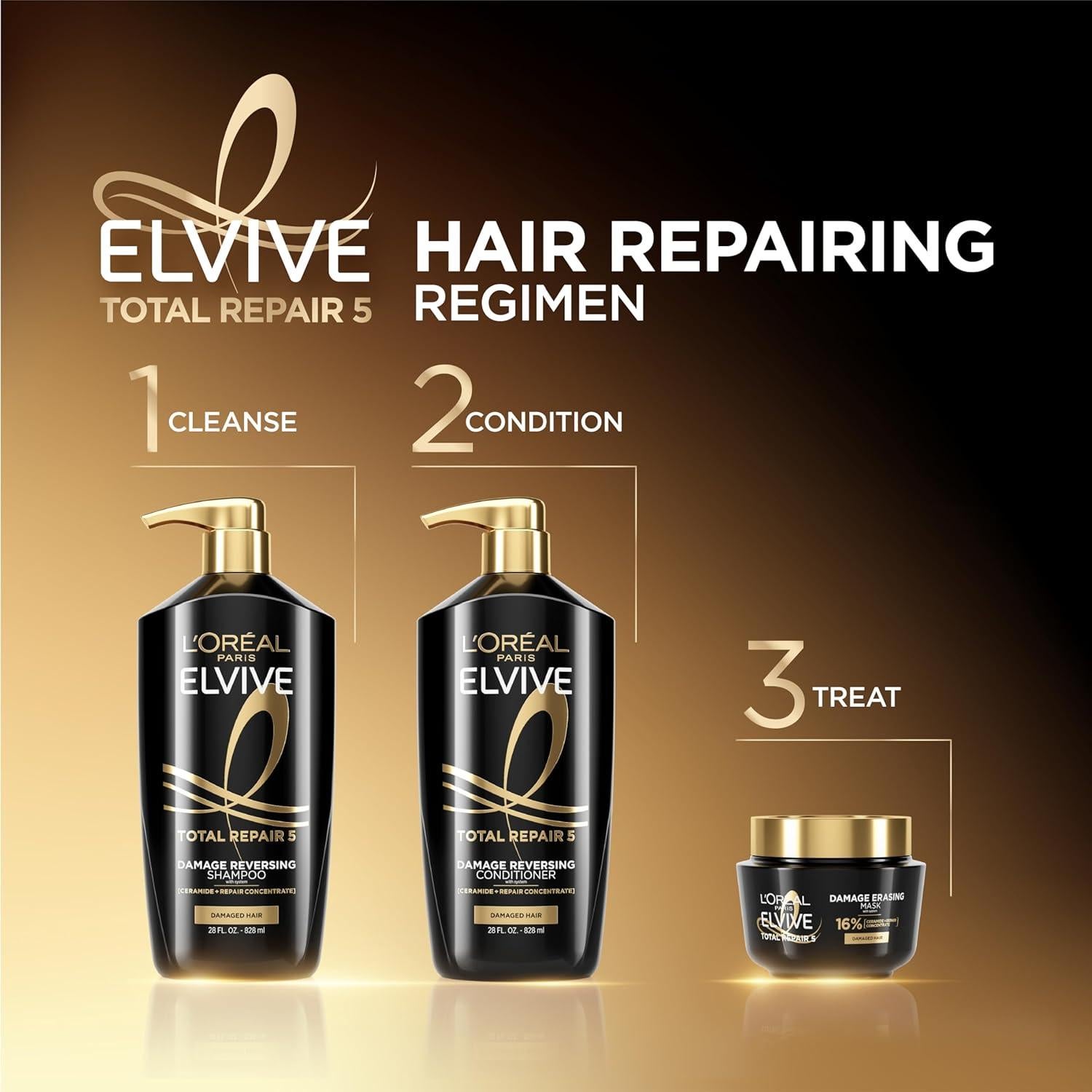 Bálsamo L'Oreal Paris Elvive Reparación Total 5 2x250ml