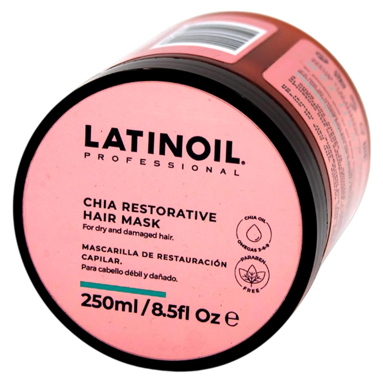 Mascarilla Hidratante Latinoil 250 mL - Aceite de Chía para Cabello Dañado
