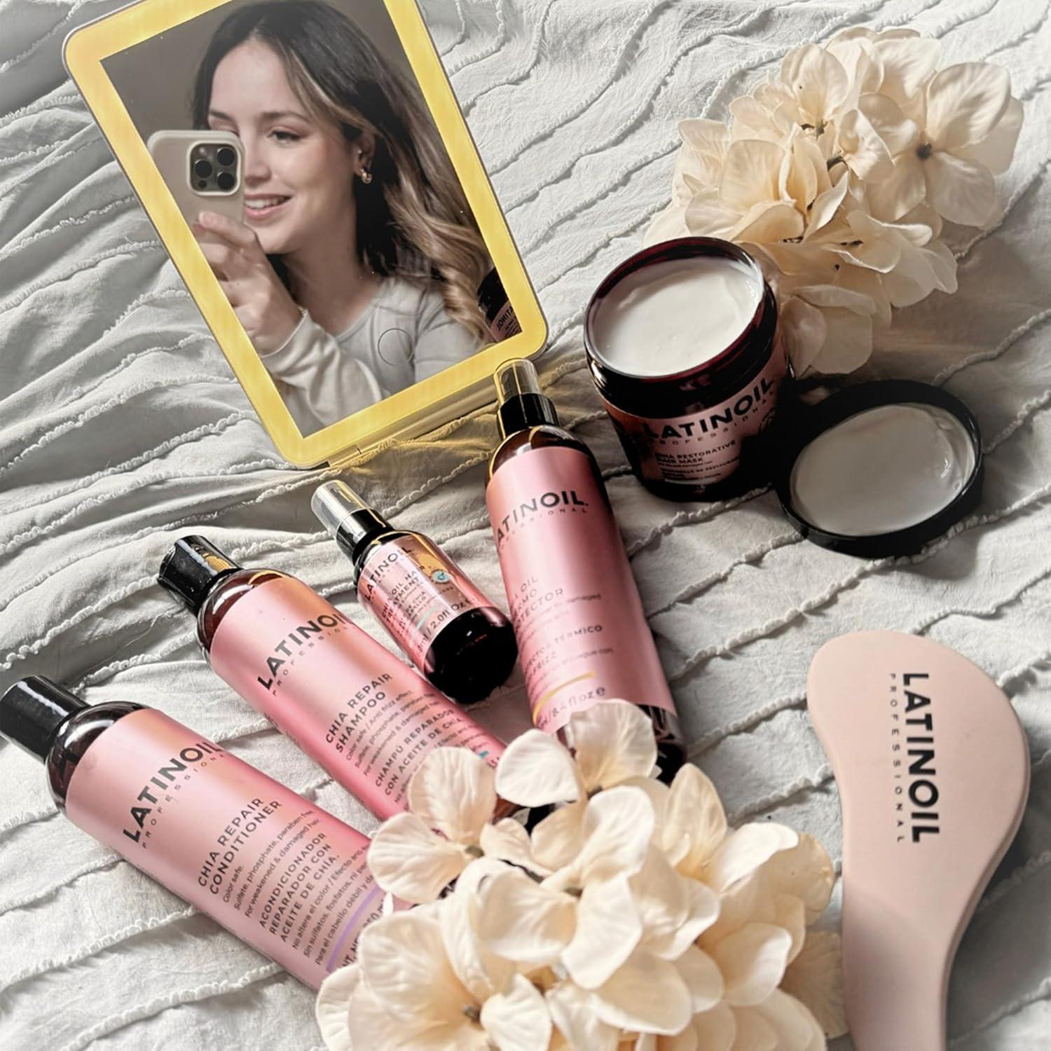 Mascarilla Hidratante Latinoil 250 mL - Aceite de Chía para Cabello Dañado