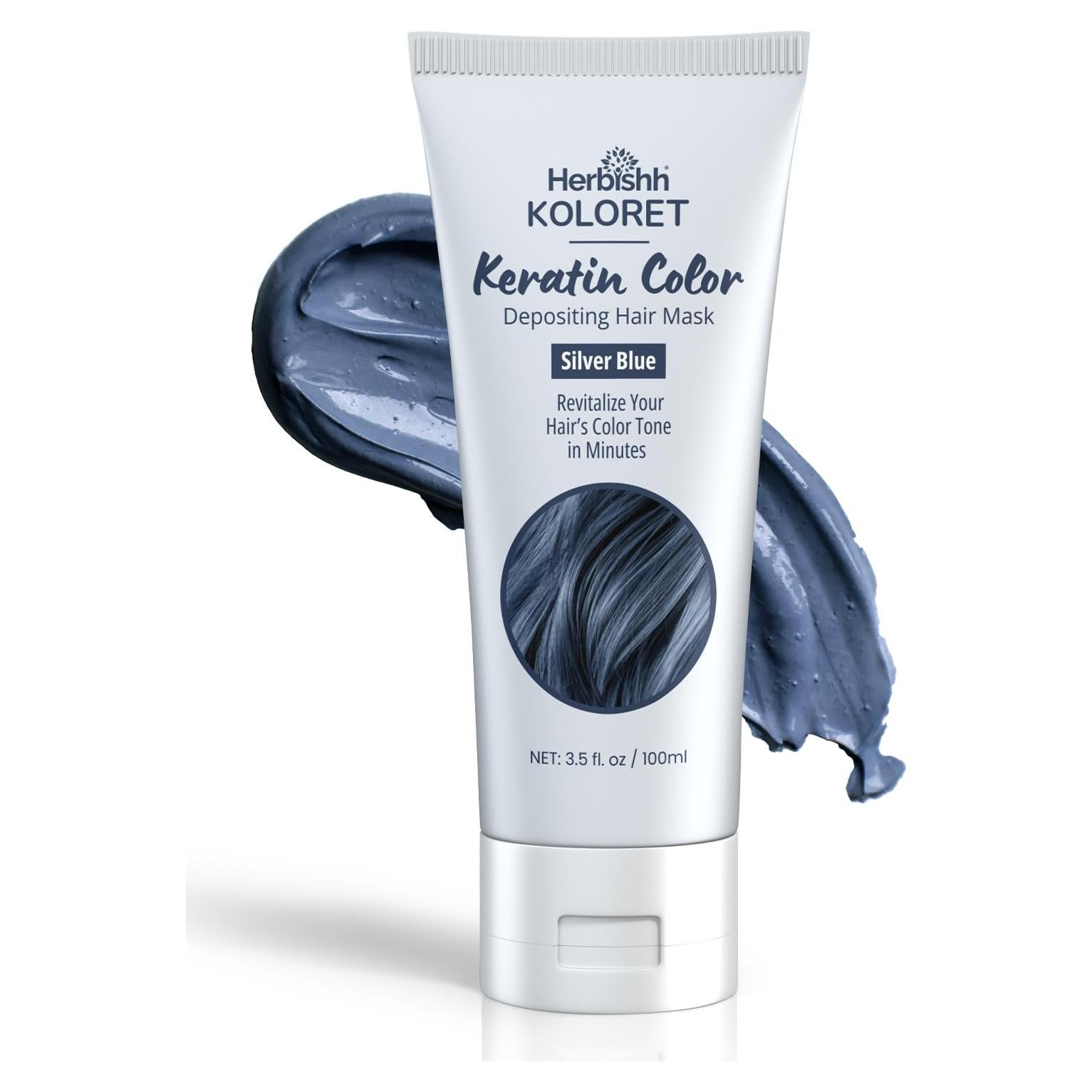 Mascarilla Capilar Herbishh 2-en-1 Color Azul Plateado 103.5 ml