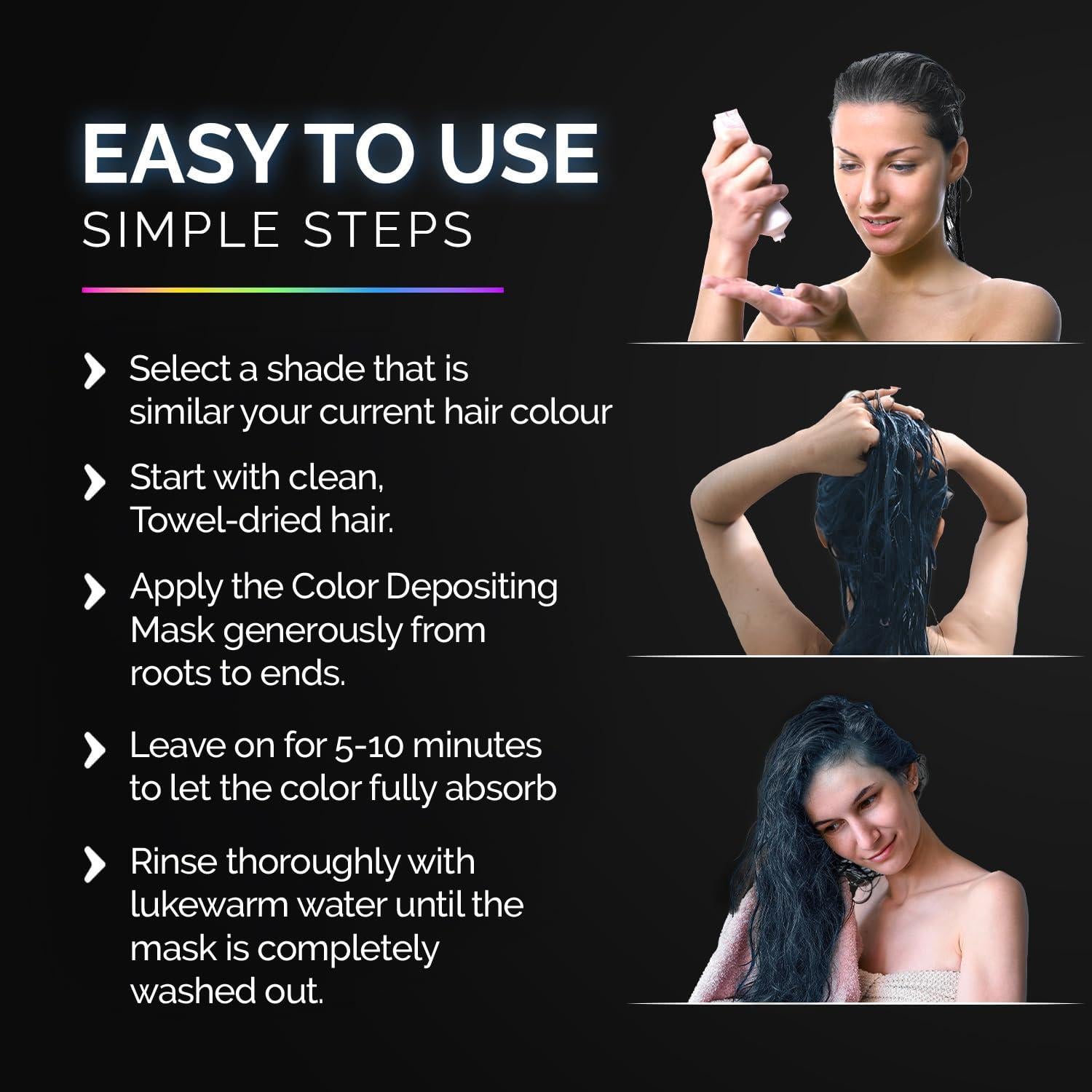 Mascarilla Capilar Herbishh 2-en-1 Color Azul Plateado 103.5 ml