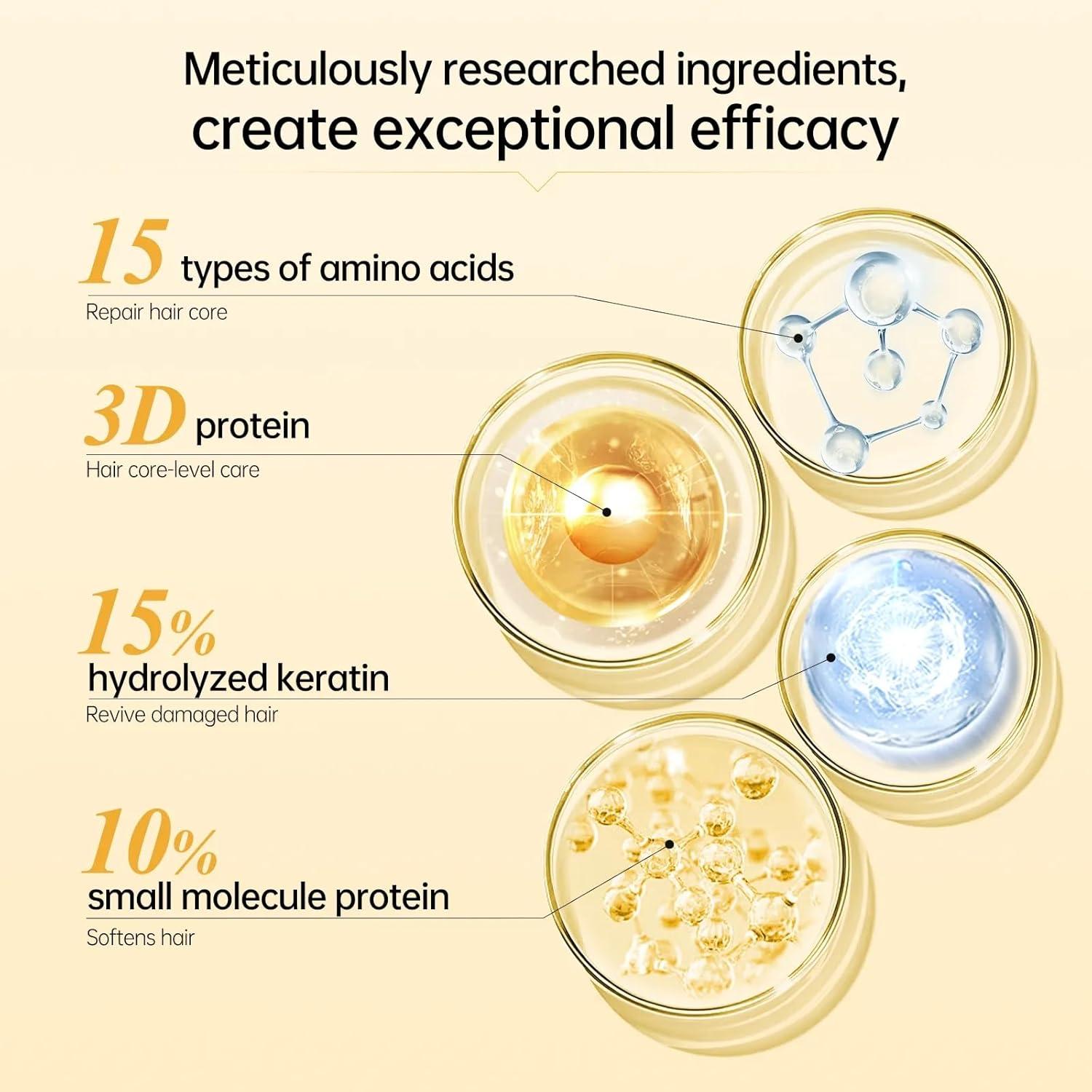 Mascarilla de Queratina Hidrolizada WHHWM 70g - Tratamiento Cabello Dañado