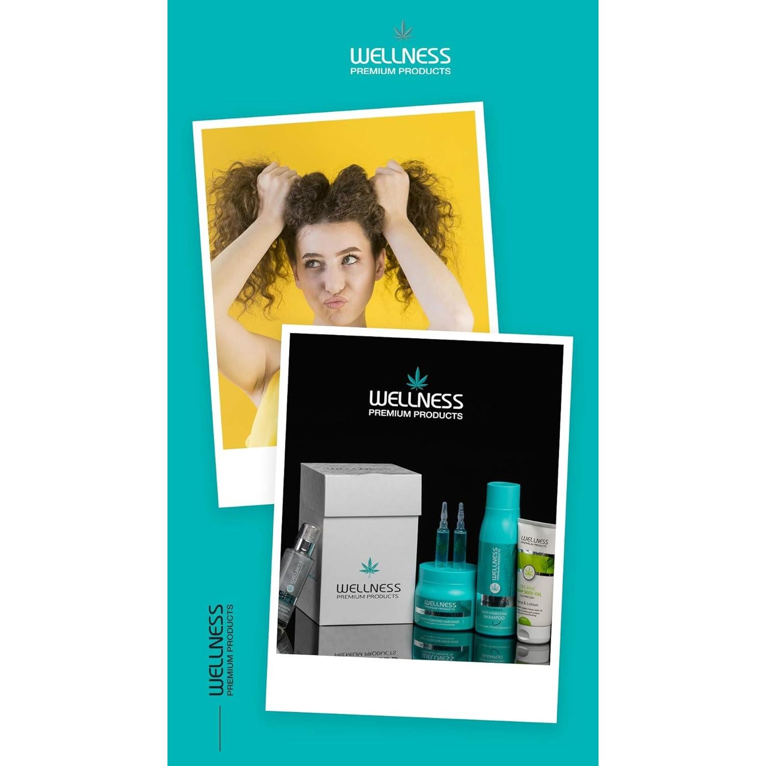 Máscara Capilar Hidratante Profunda Wellness 500 ml - Aceite de Semilla de Cáñamo Orgánico