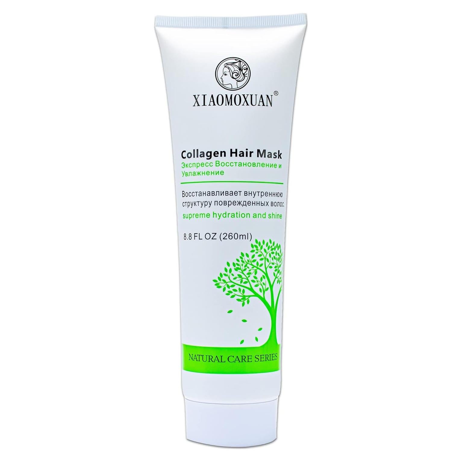 Mascarilla Hidratante de Colágeno Orgánico Xiaomoxuan 250ml - Para Cabello Seco y Dañado