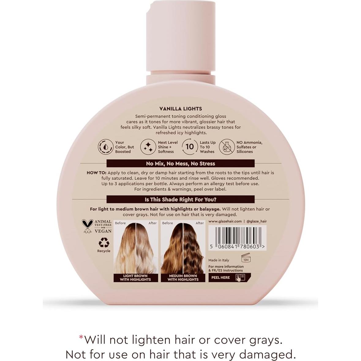 Glaze Supergloss Brillo Color Semi-Permanente 189 ml - Luces de Vainilla