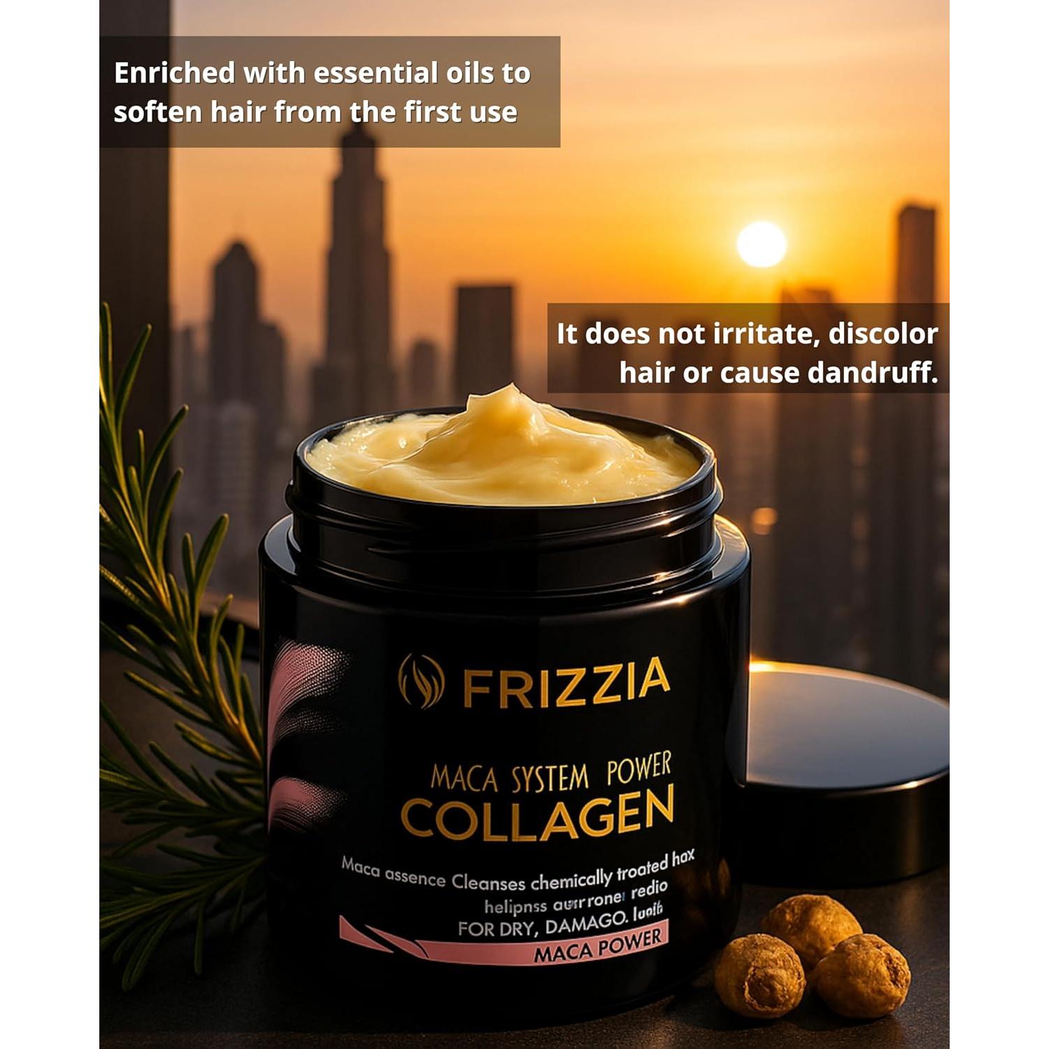 Máscara de Cabello Frizzia Ultra Colágeno 500 ml - Hidratación y Brillo