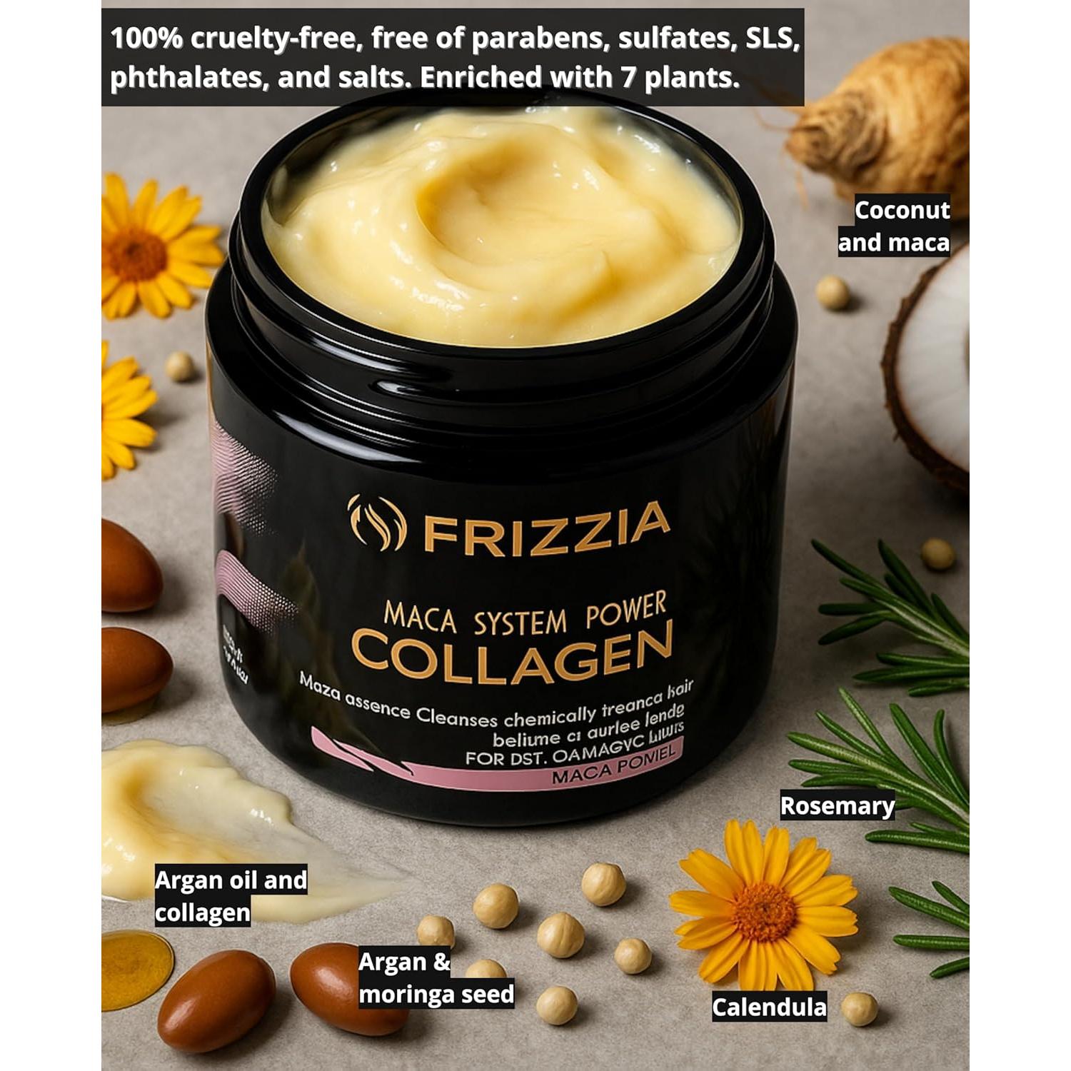 Máscara de Cabello Frizzia Ultra Colágeno 500 ml - Hidratación y Brillo