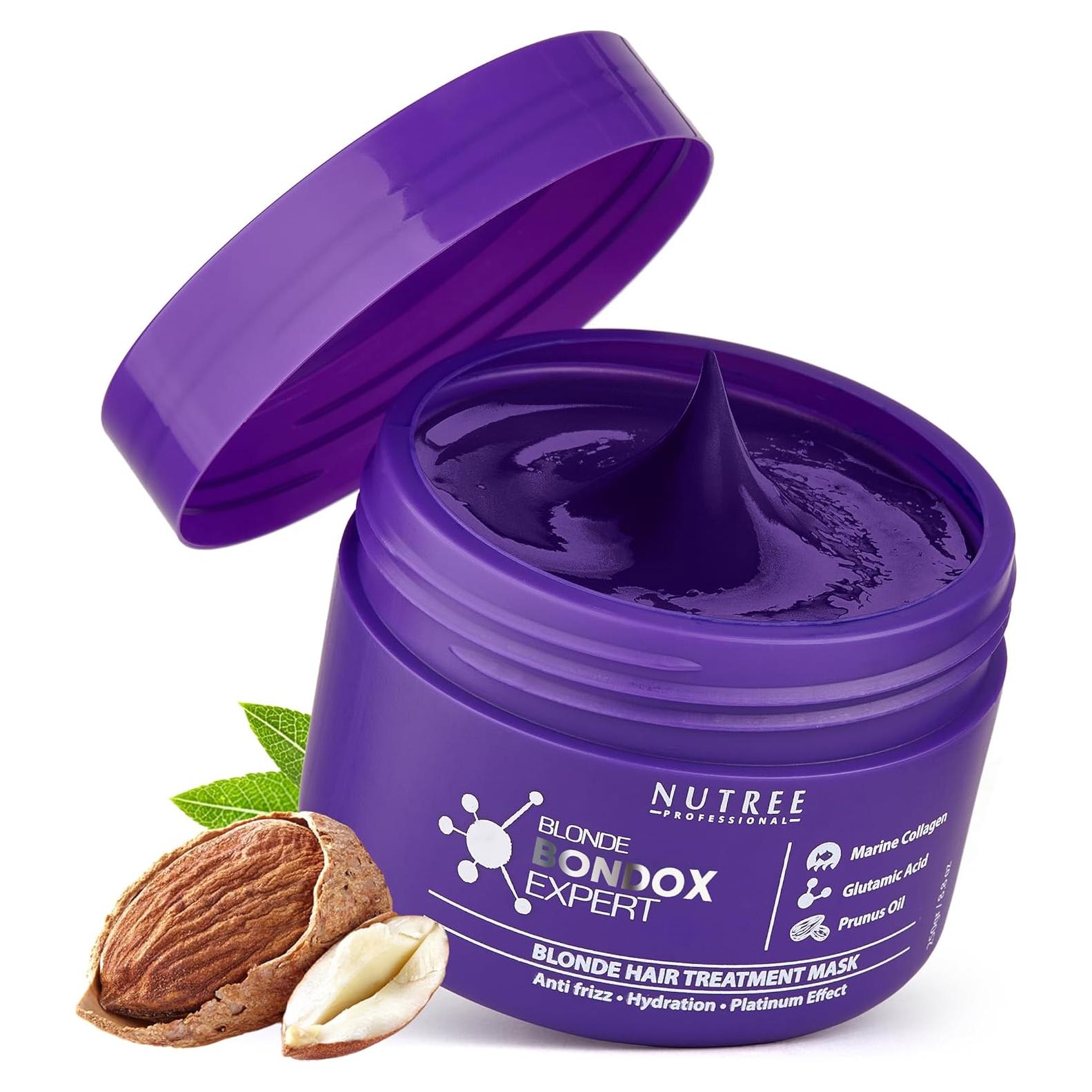 Mascarilla de Keratina Nutree para Rubios 248 g - Anti-Frizz