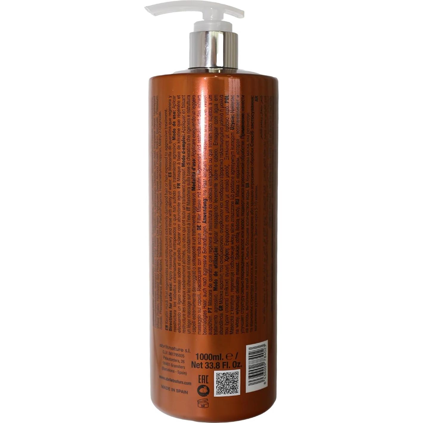 Mascarilla de Queratina Abril et Nature 1000 ml - Anti-Frizz