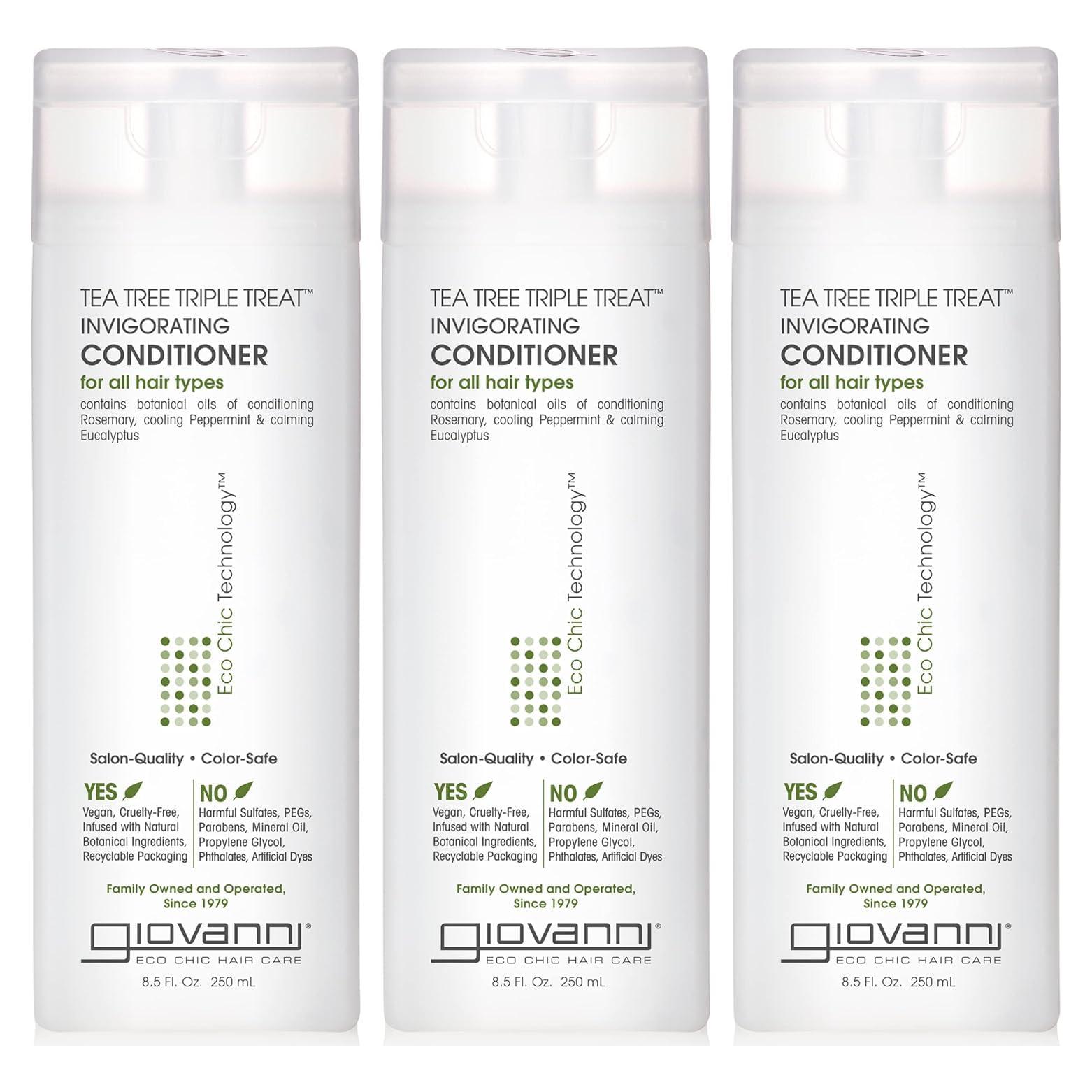 Acondicionador GIOVANNI Tea Tree Triple Treat 240 ml - Hidratante y Refrescante