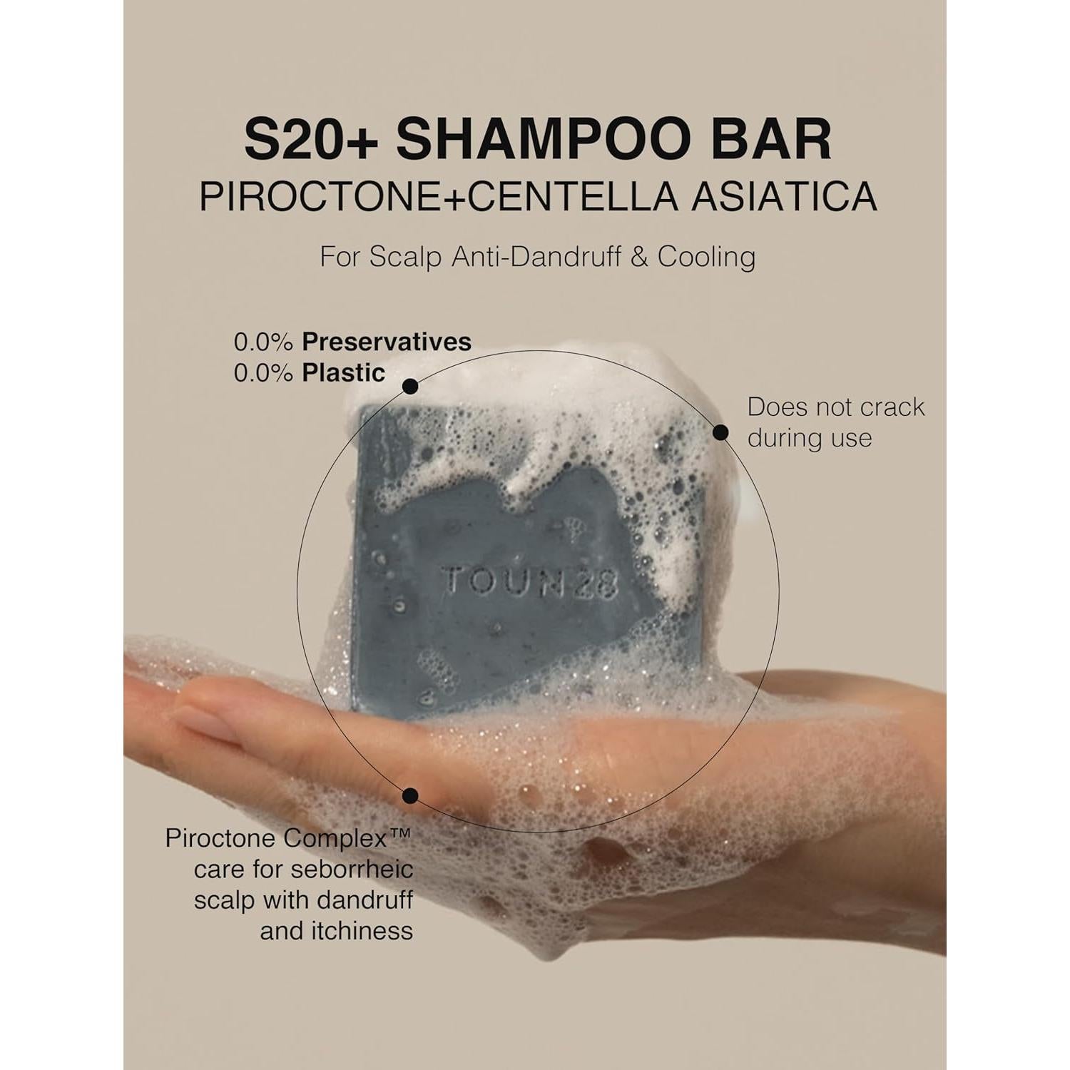 Champú Sólido Natural Vegano TOUN28 Anticaspa 99g