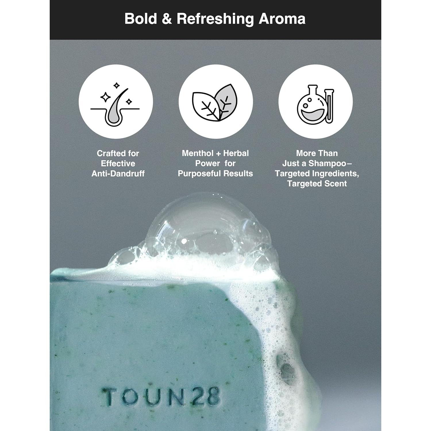 Champú Sólido Natural Vegano TOUN28 Anticaspa 99g